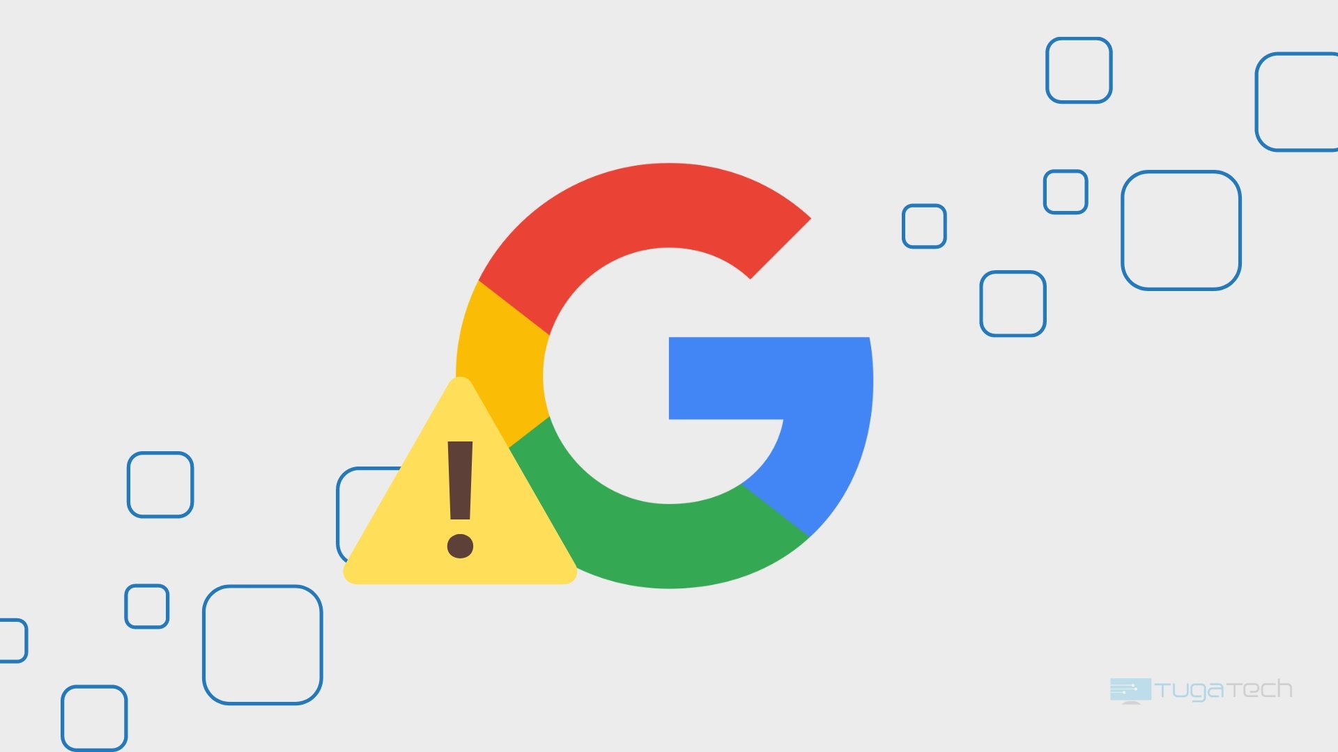 Logo da Google com mensagem de erro