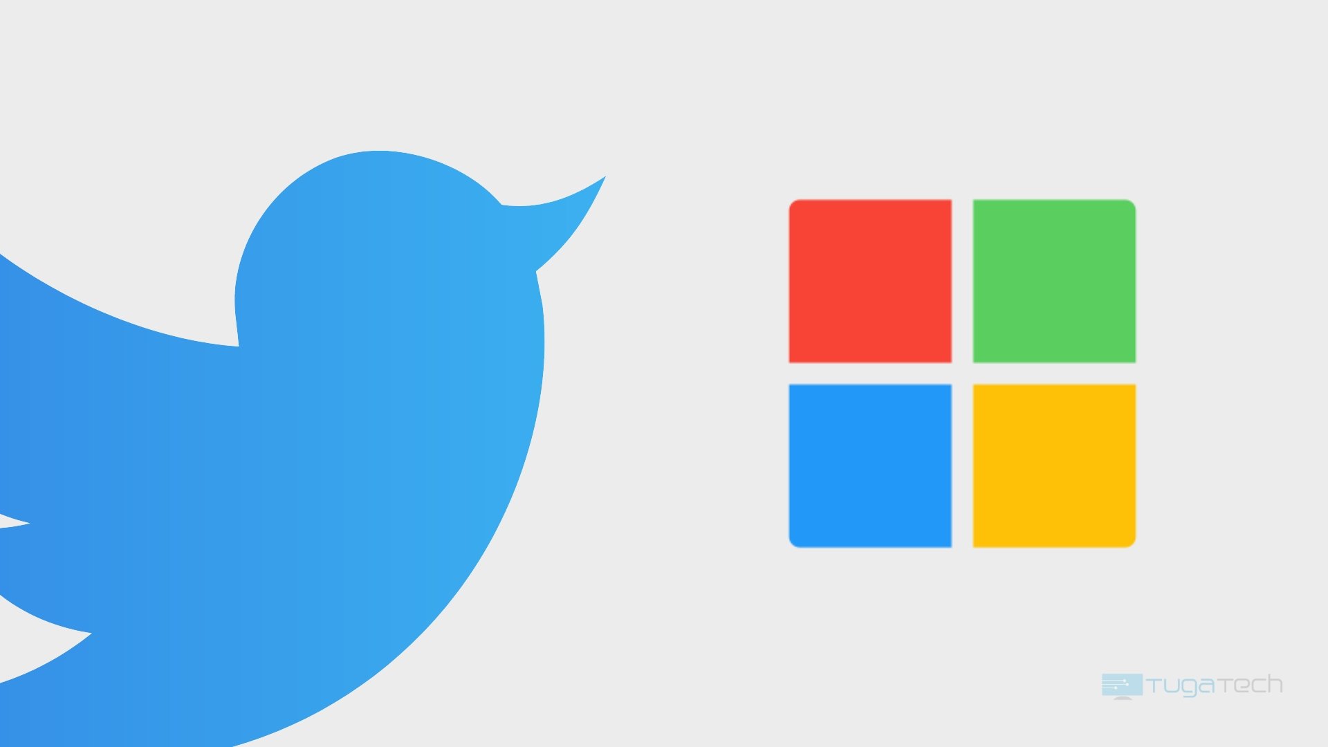 Microsoft e Twitter logos na mesma imagem
