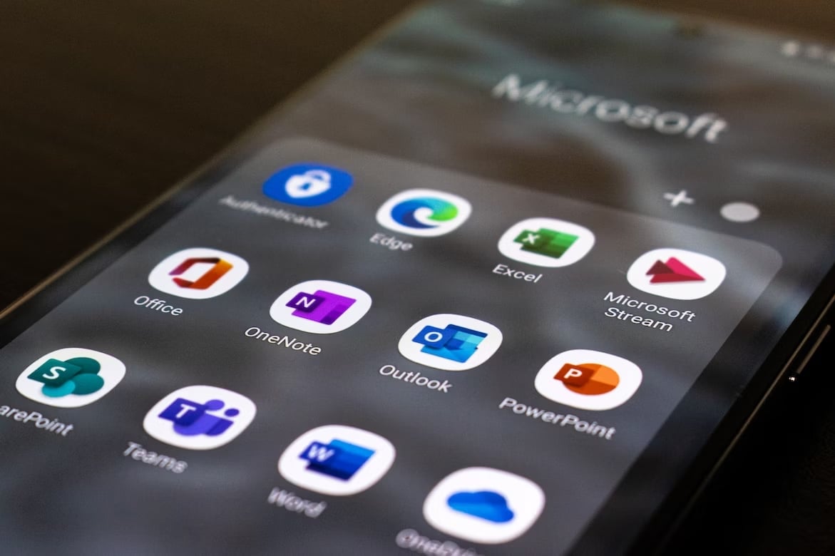 Microsoft apps em smartphone