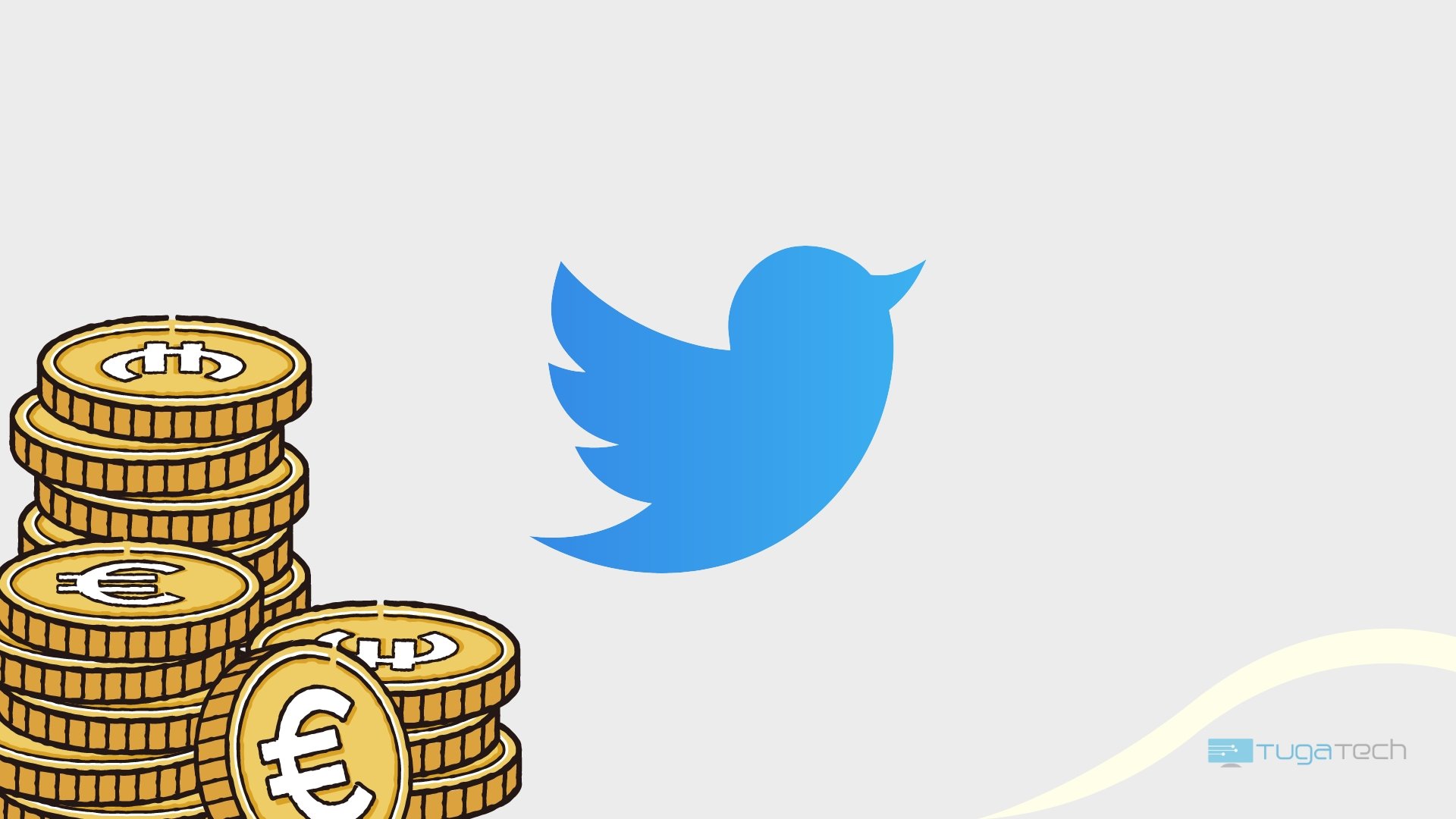 Twitter com moedas de euro