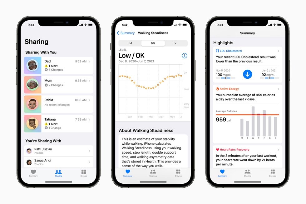 Apple monitorização da saúde via o iOS