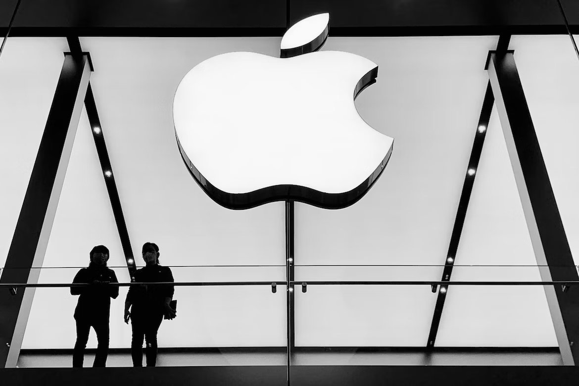 Apple logo da empresa em loja