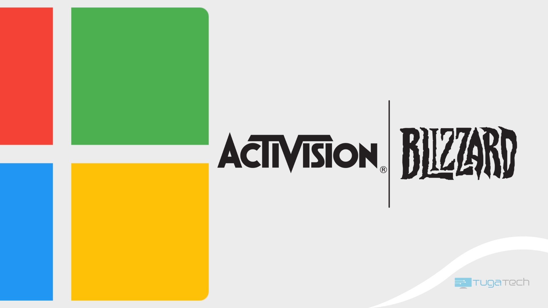 Microsoft e Activision logo na mesma imagem