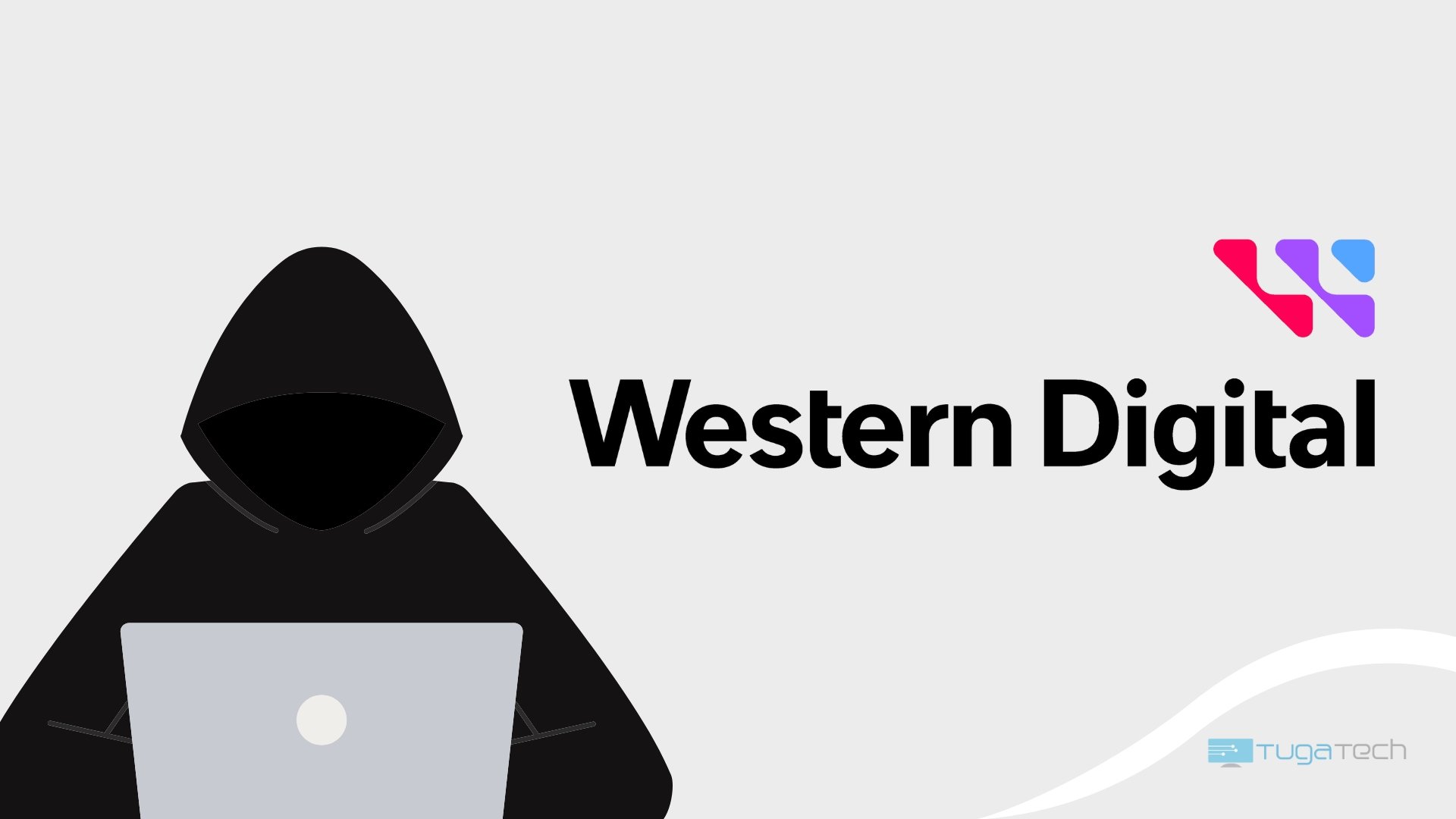 Western Digital com hacker na imagem