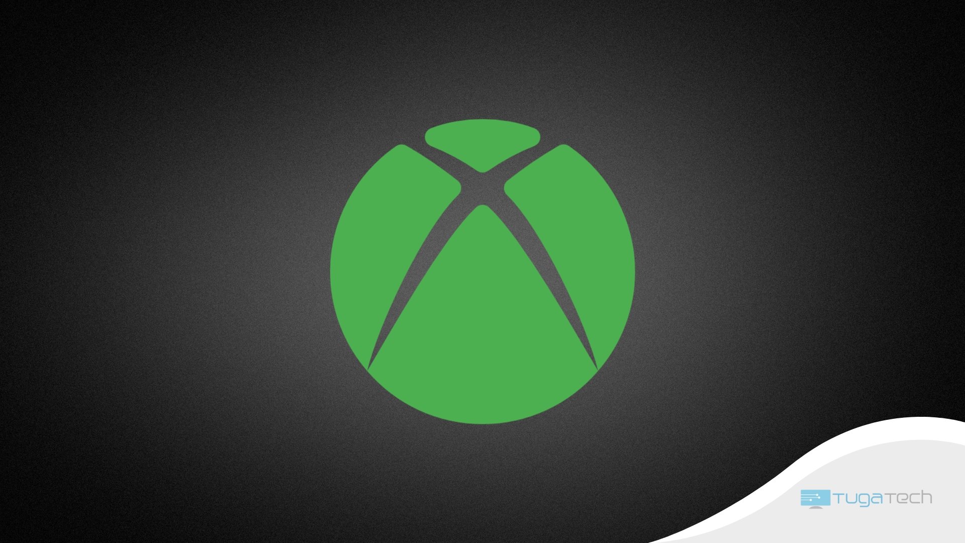 Xbox logo da plataforma em destaque sobre fundo preto