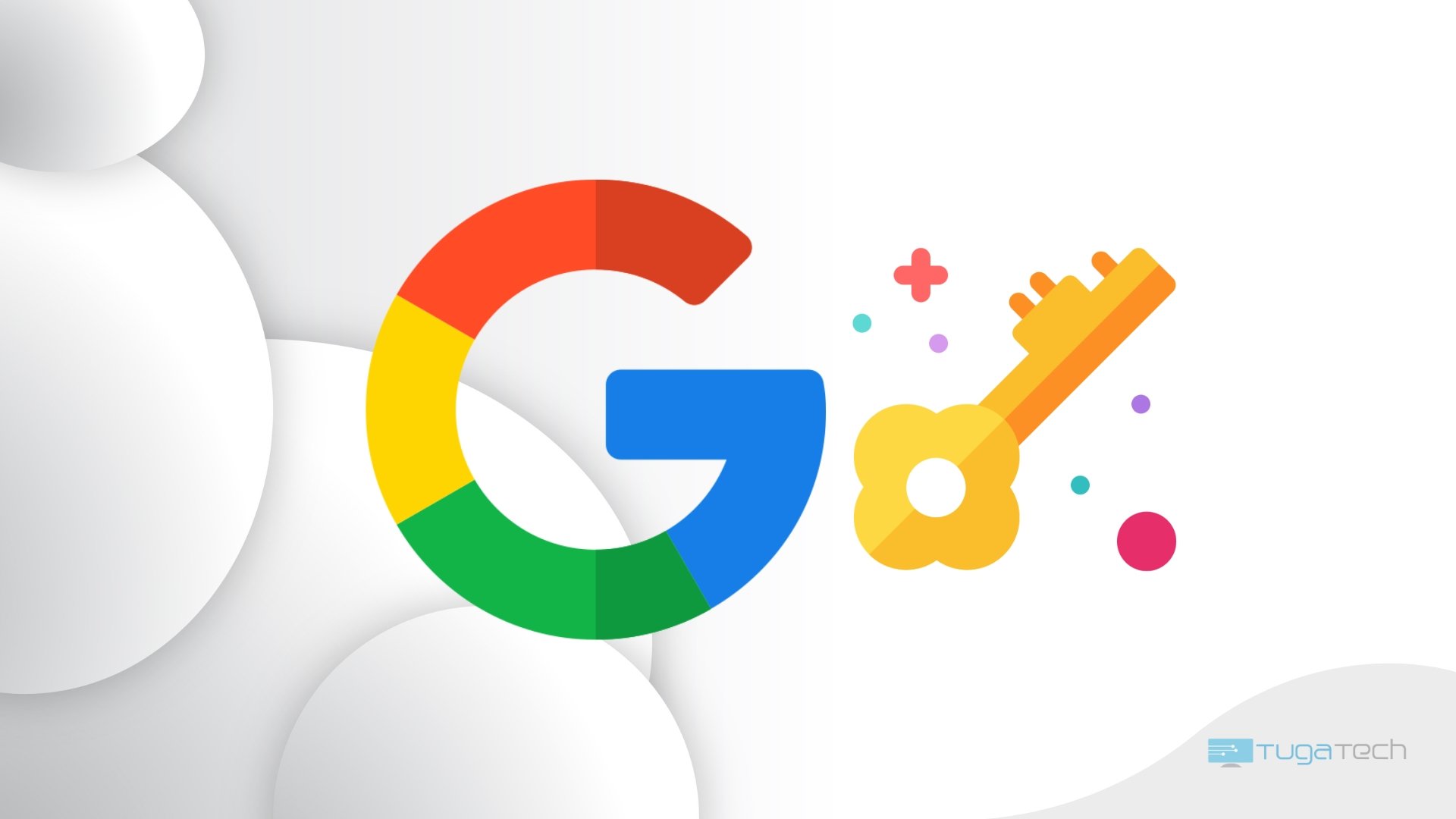 Google com chave perto do logo