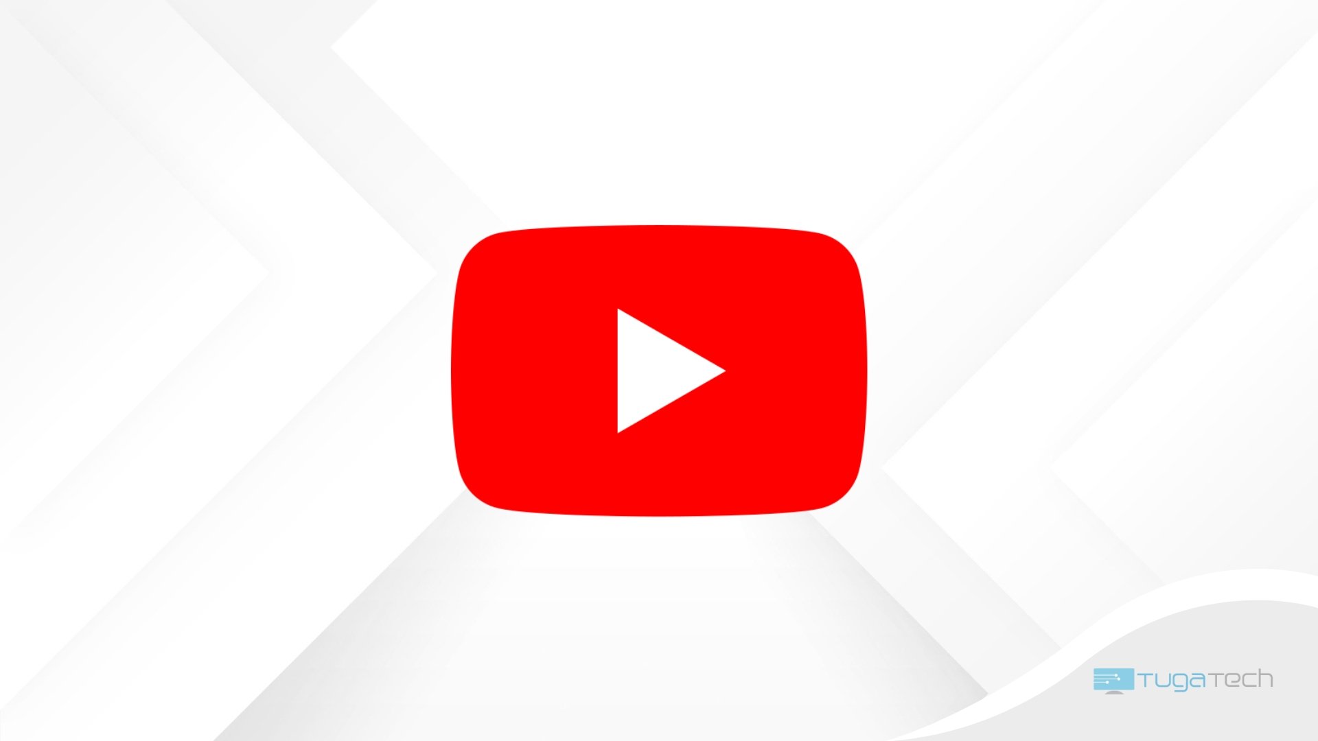 Logo do YouTube sobre fundo branco