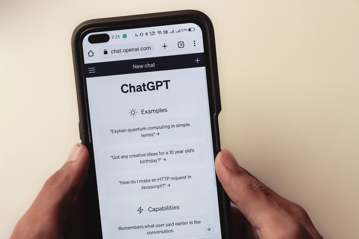 ChatGPT em smartphone