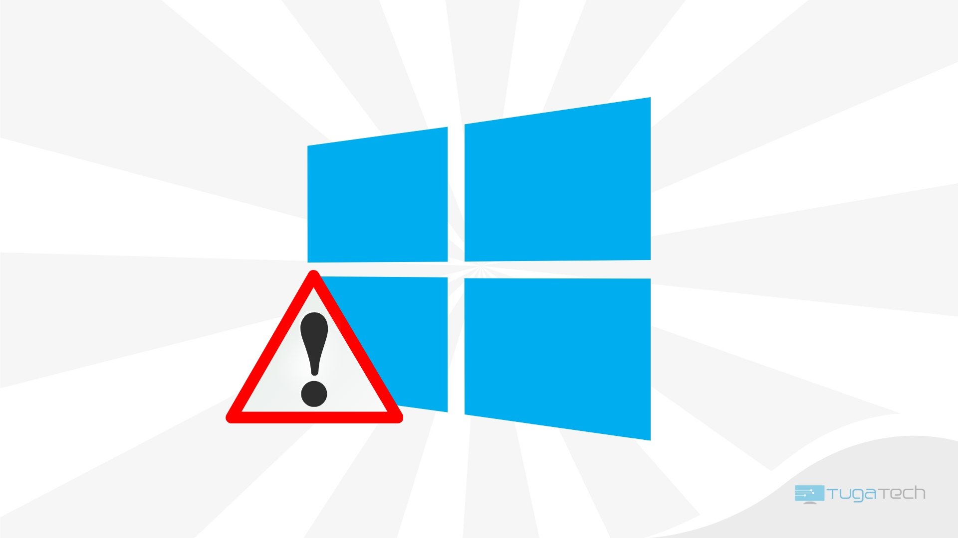 Windows com sinal de alerta