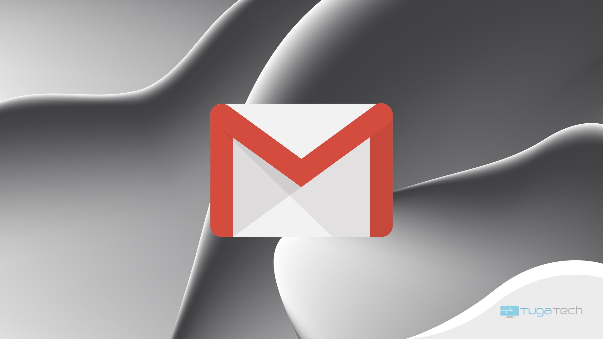 Gmail com fundo escuro