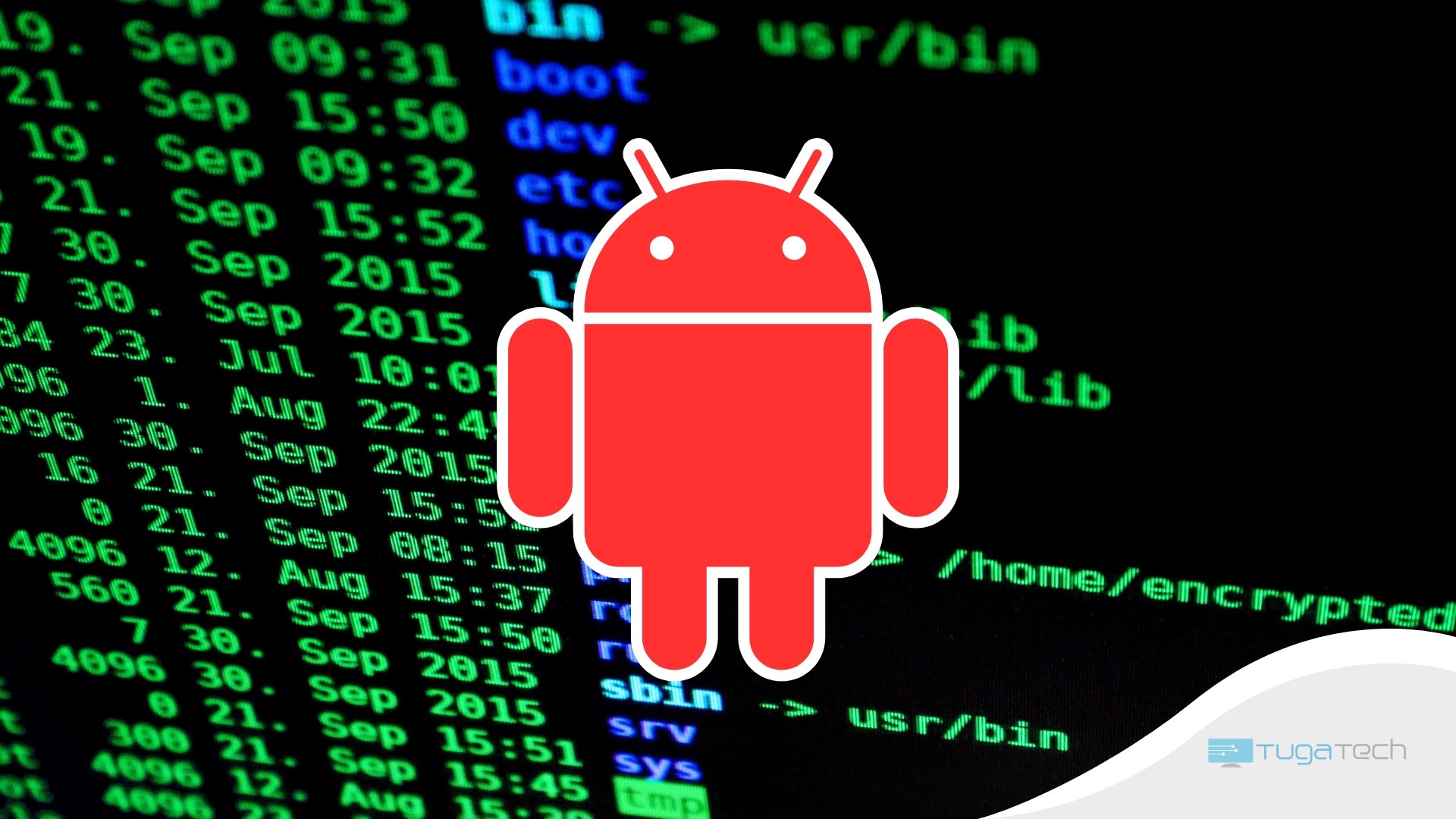 Android vermelho sobre fundo de código fonte