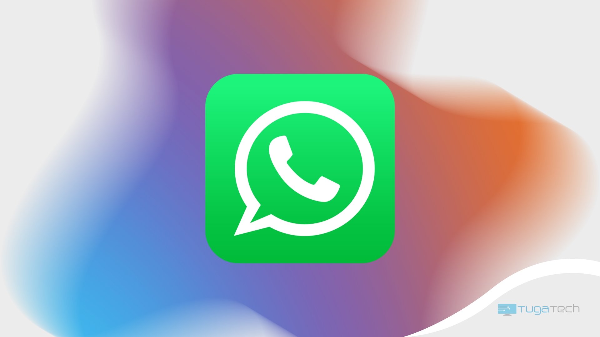 WhatsApp logo da app em fundo colorido