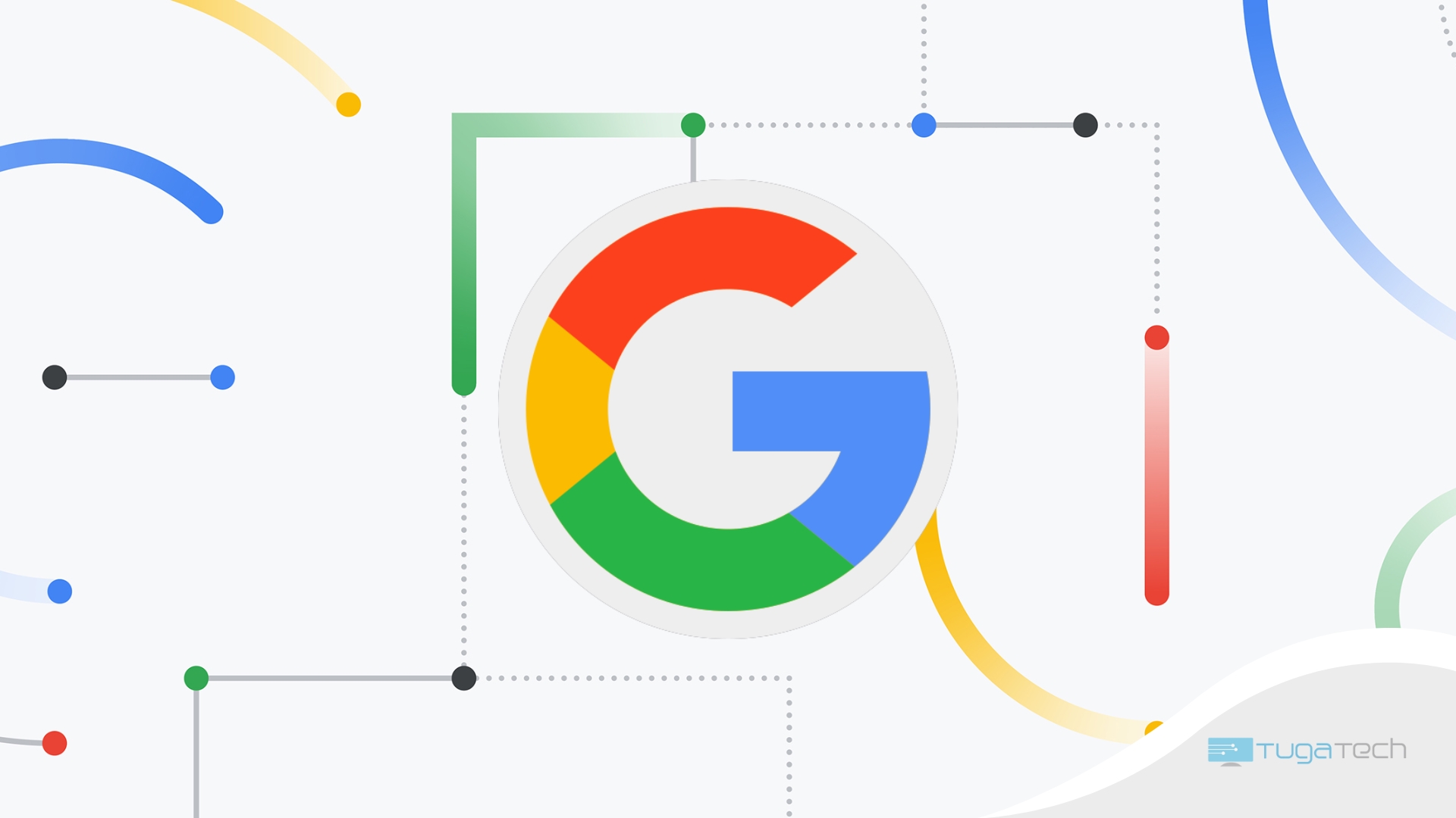 Google logo em fundo digital