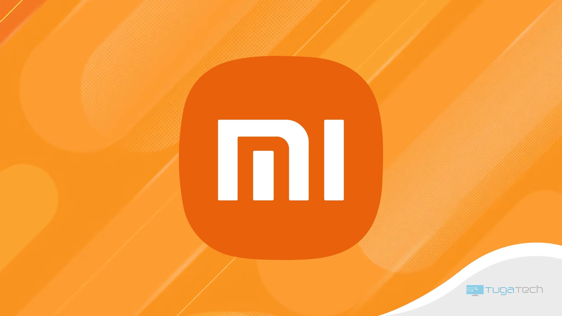 Xiaomi logo da empresa em fundo laranja