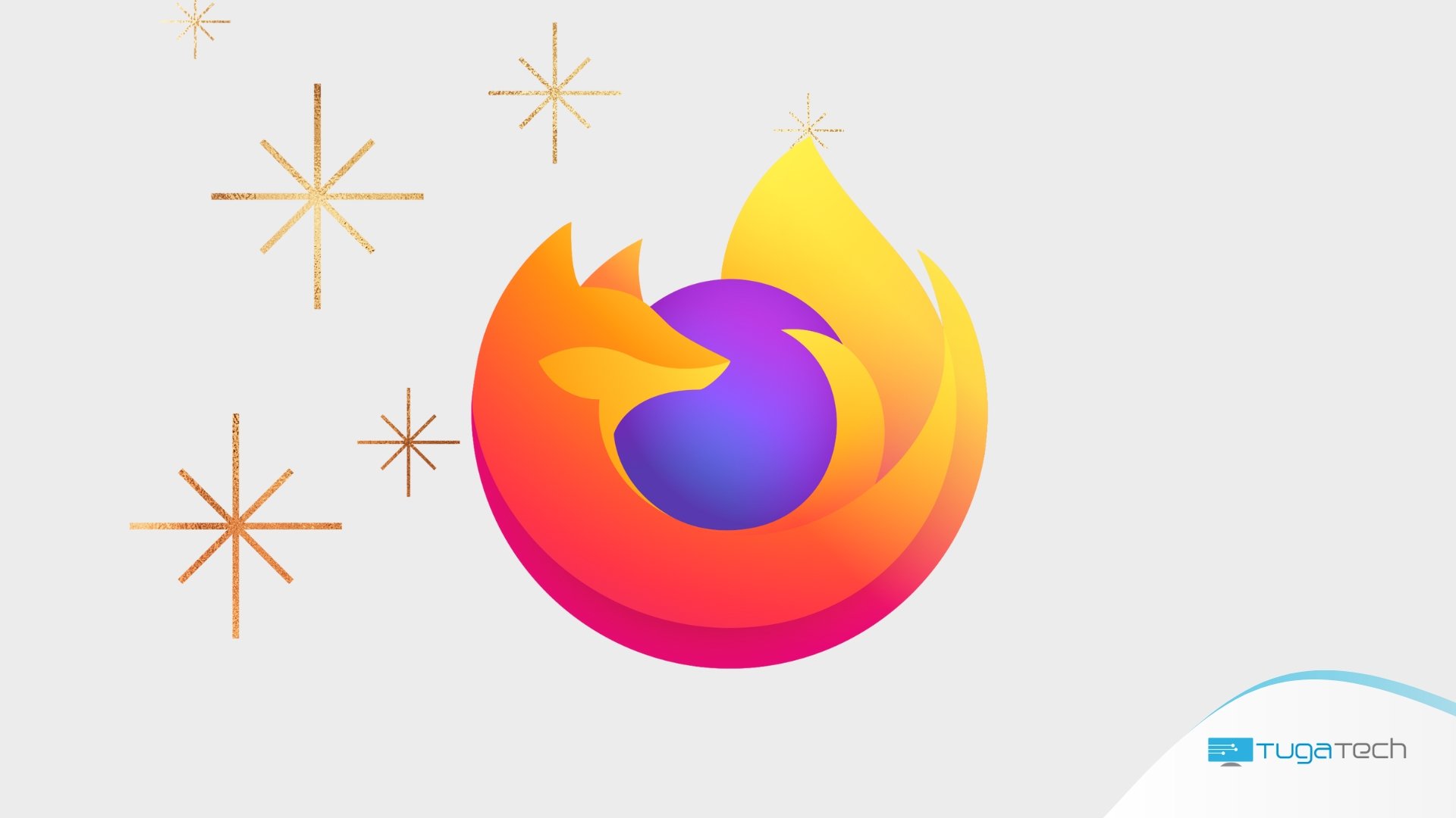Logo do Firefox com estrelas