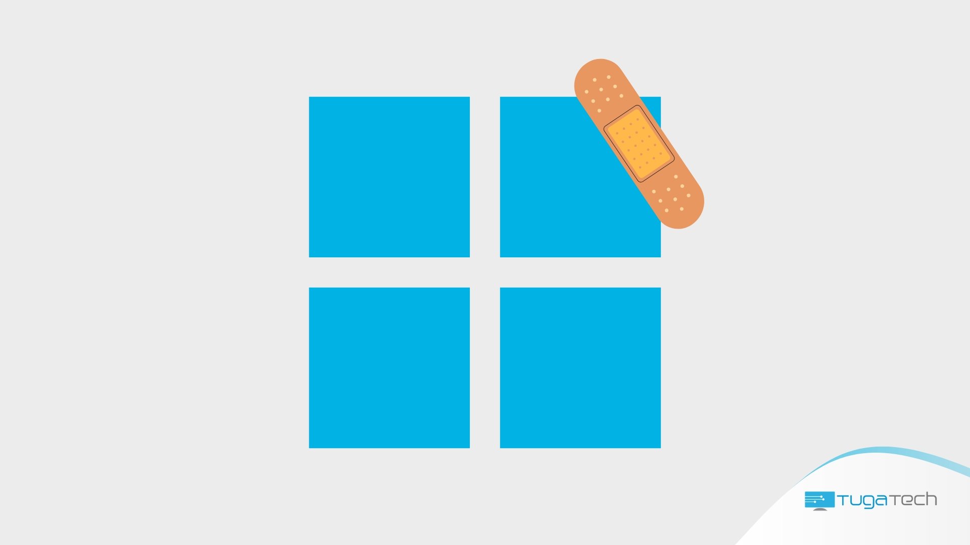 Logo do Windows 11 com um penso no topo
