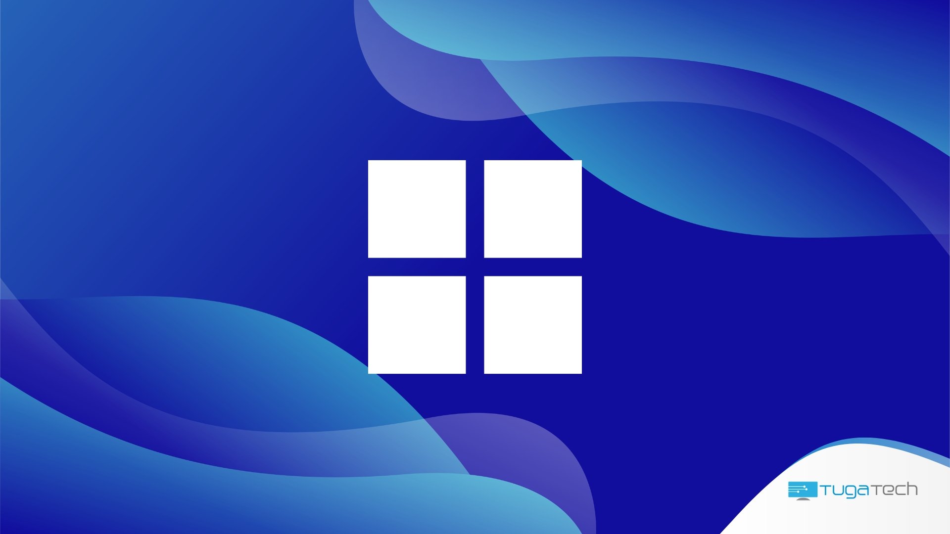 Logo do Windows 11 sobre fundo azul