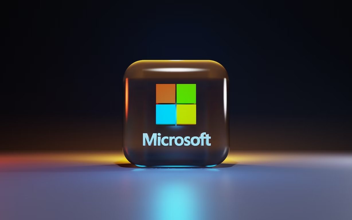 Logo da Microsoft em 3D