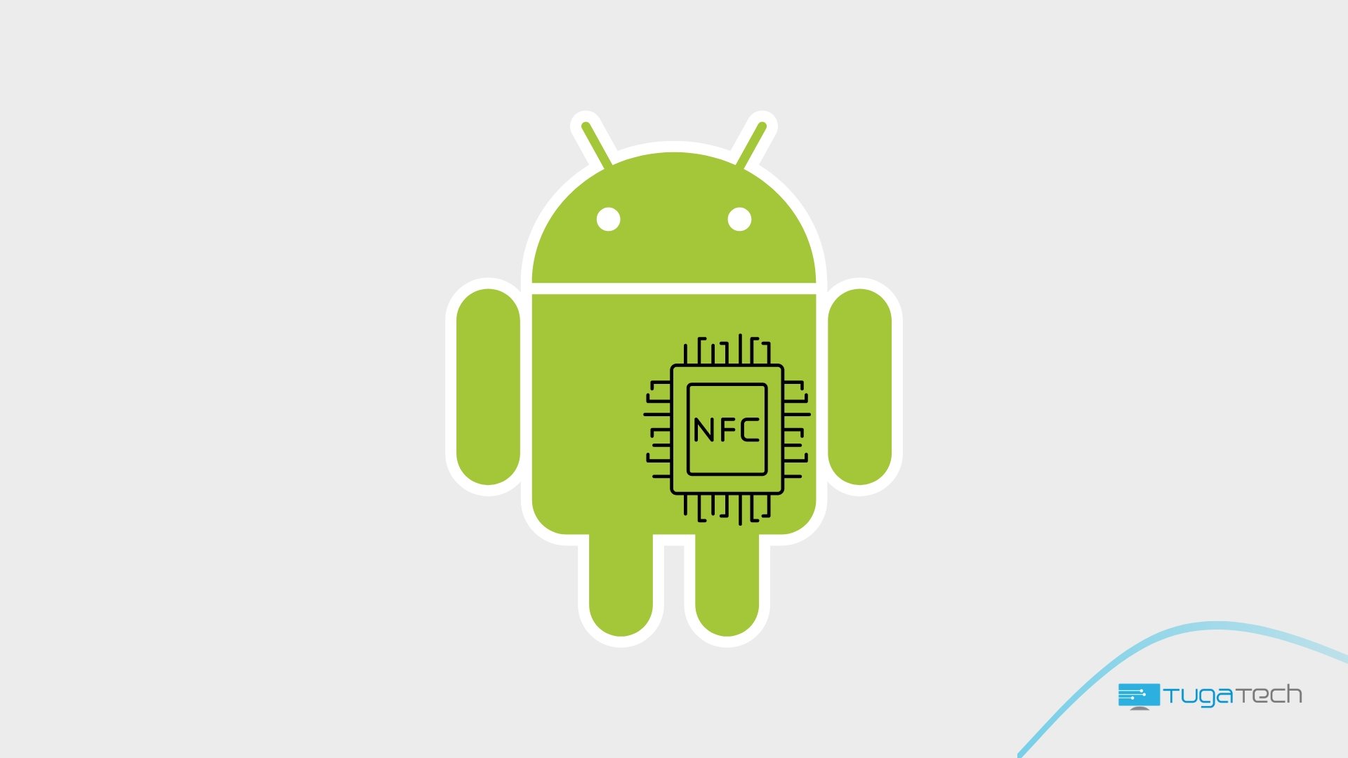 Android com sinal de nfc no corpo