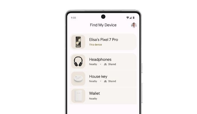 Dispositivo Android em Find My Device