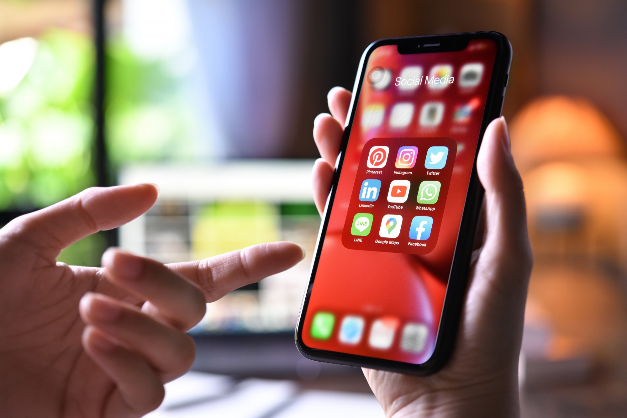 Apple iPhone com apps instaladas
