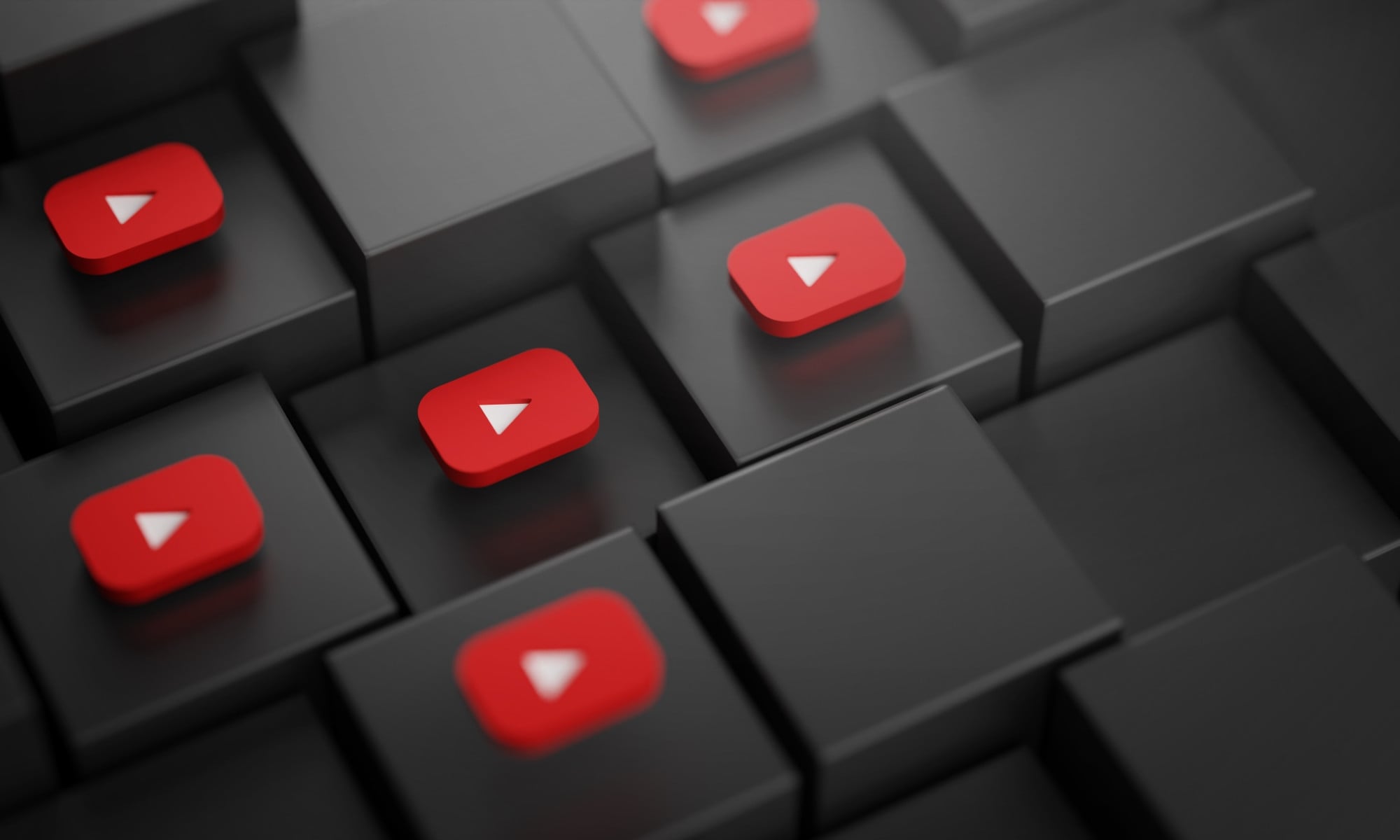 YouTube logo da plataforma em 3D