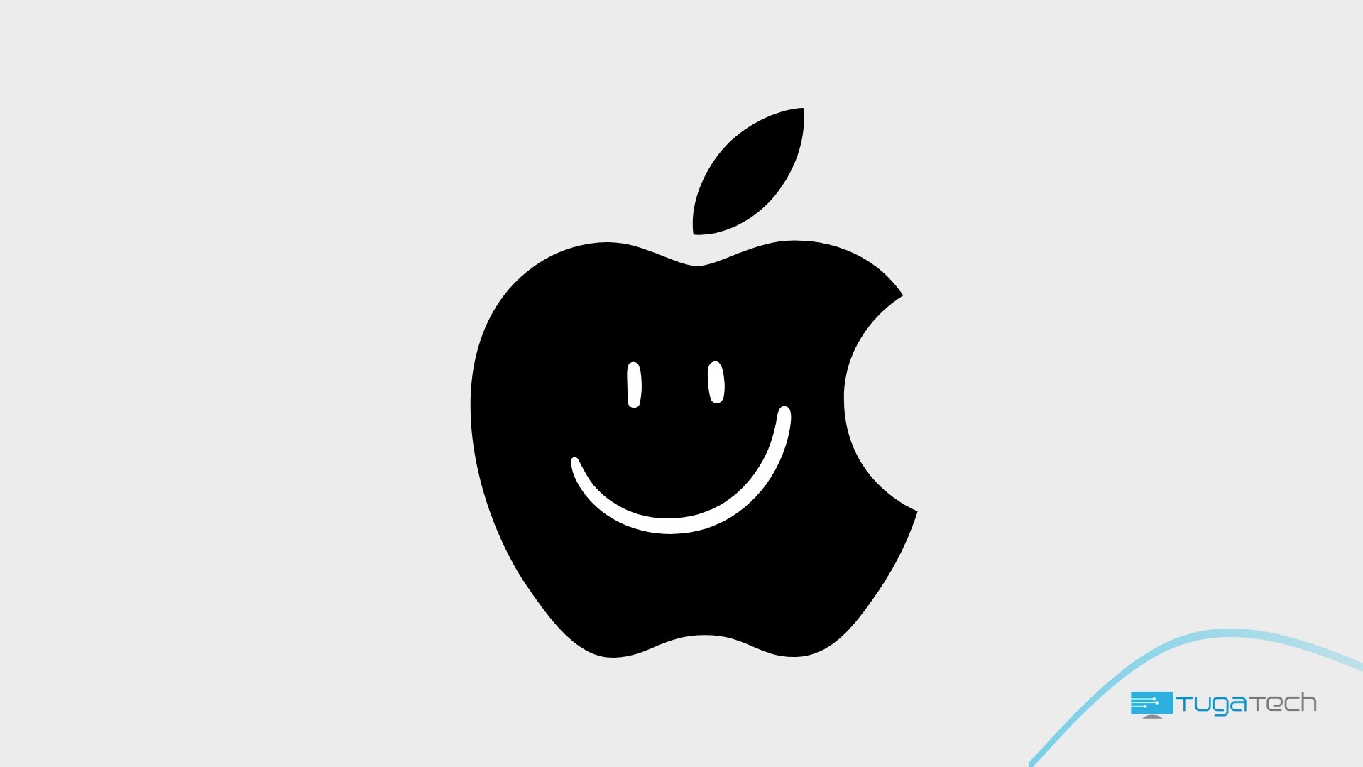 Apple com sinal de sorriso