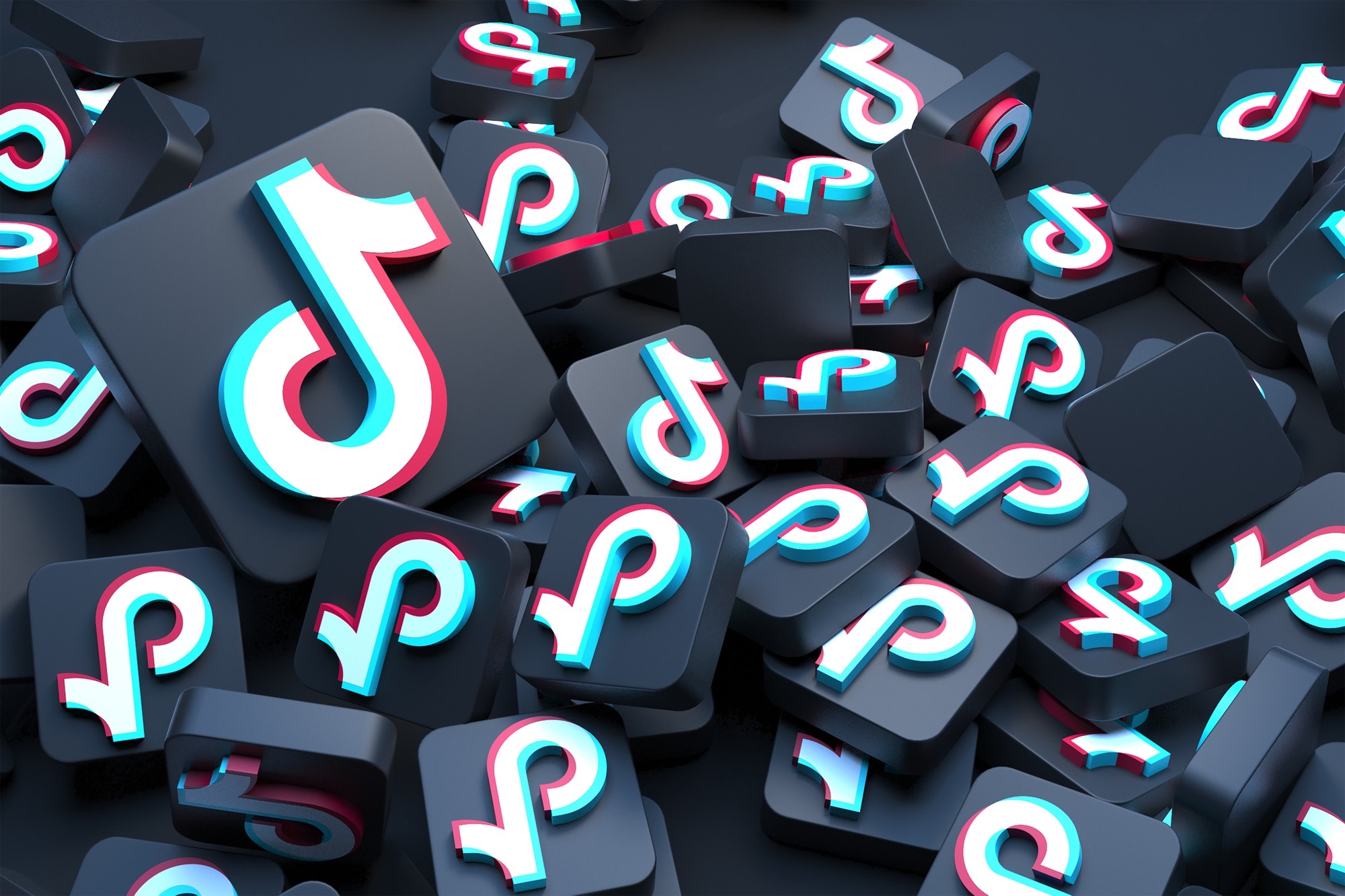 Logo do TikTok em 3D