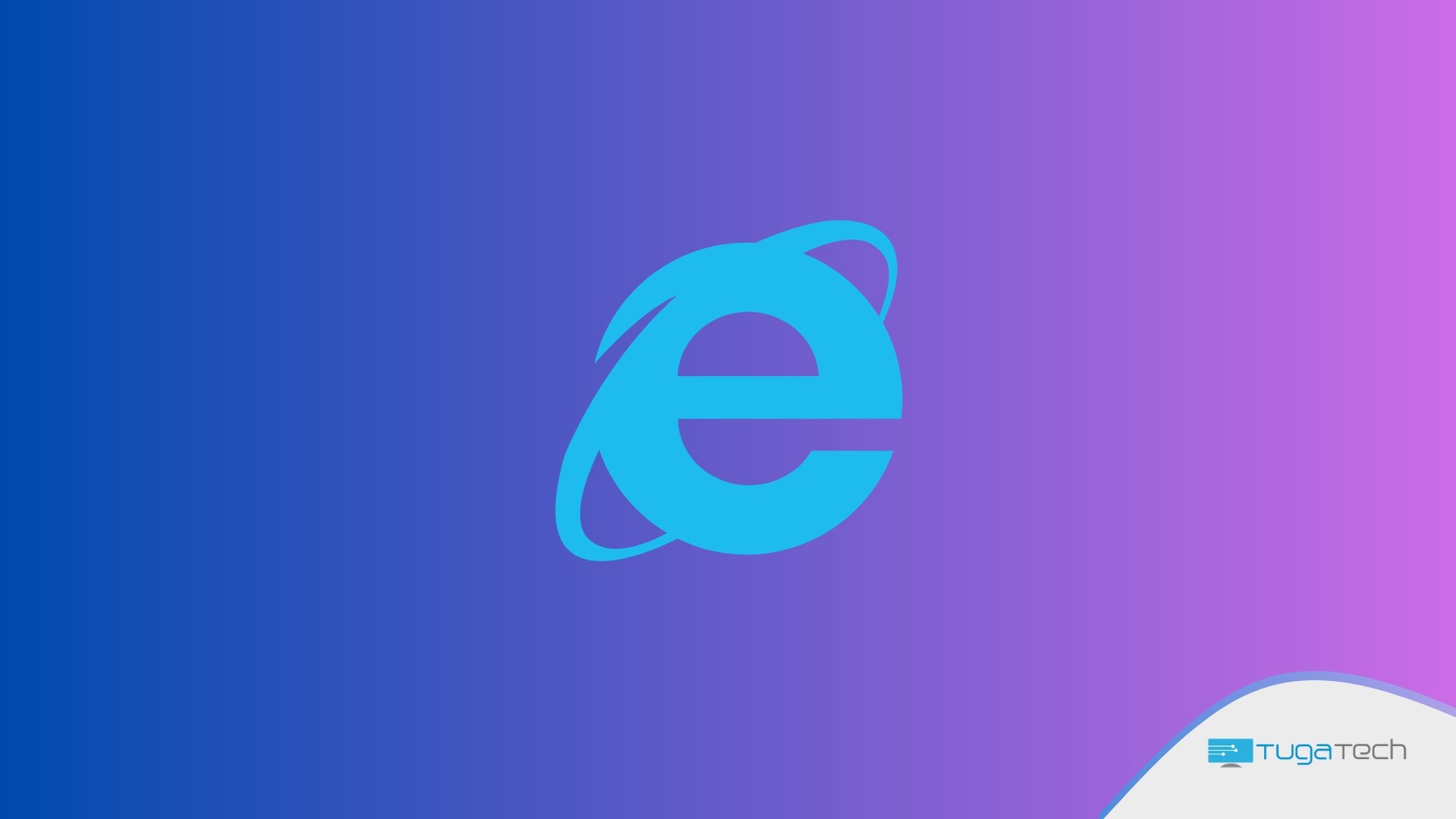 Internet Explorer logo sobre fundo gradiente