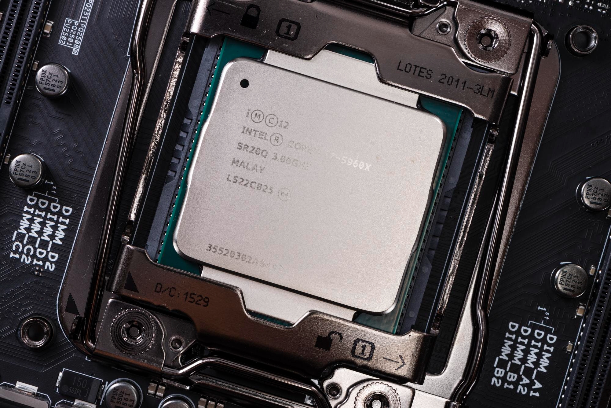 Intel processador em motherboard