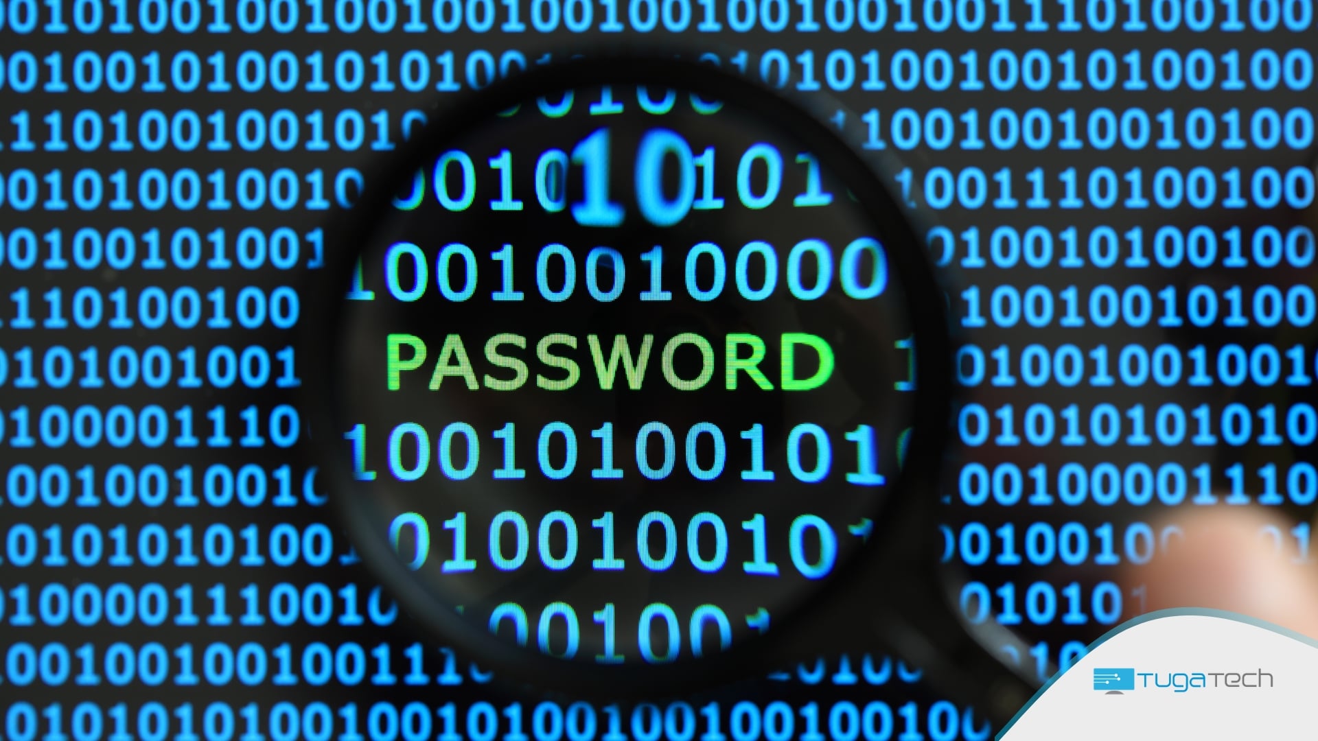 Imagem de password em fundo de codigo