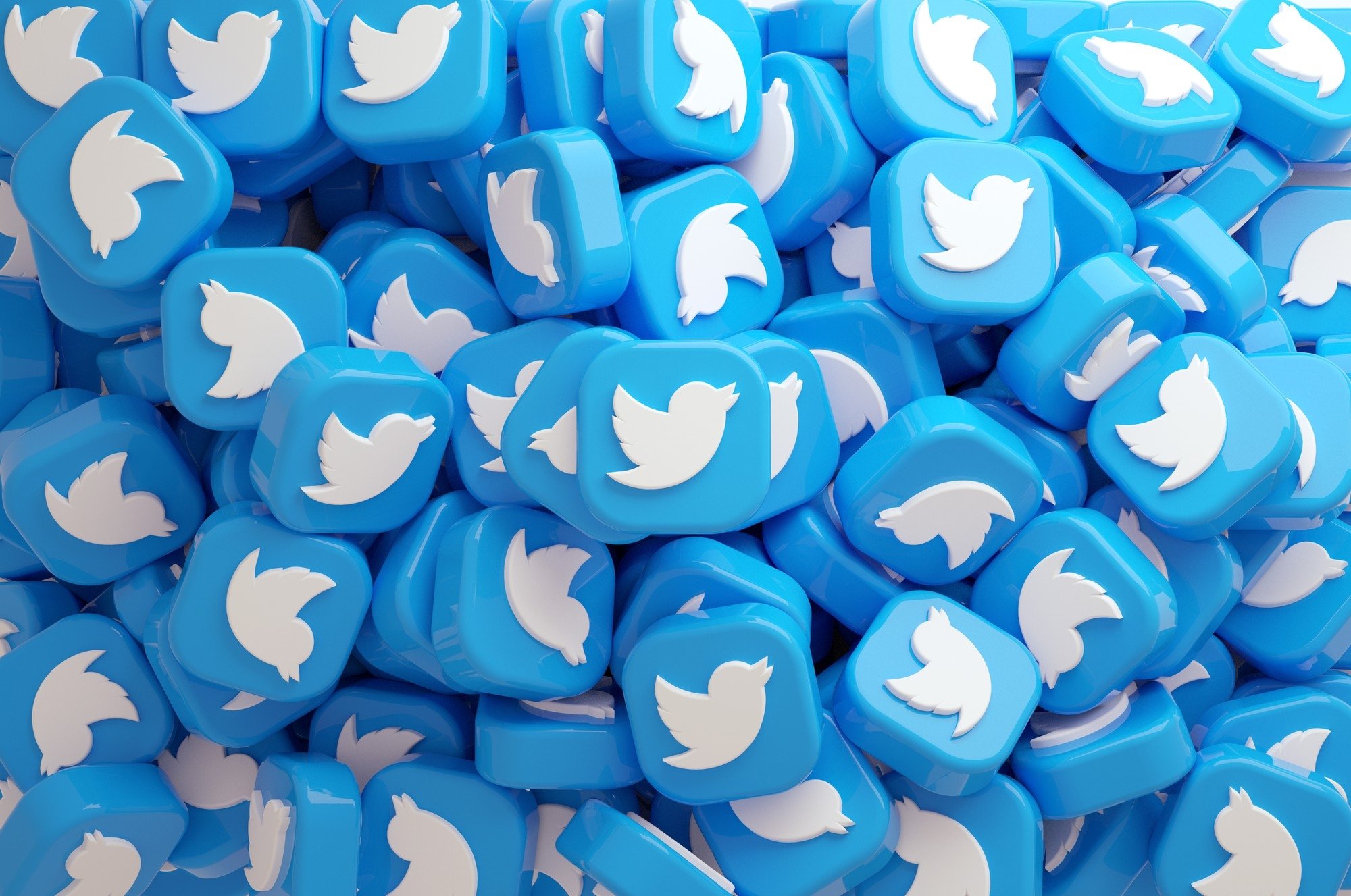 logo do Twitter em 3D
