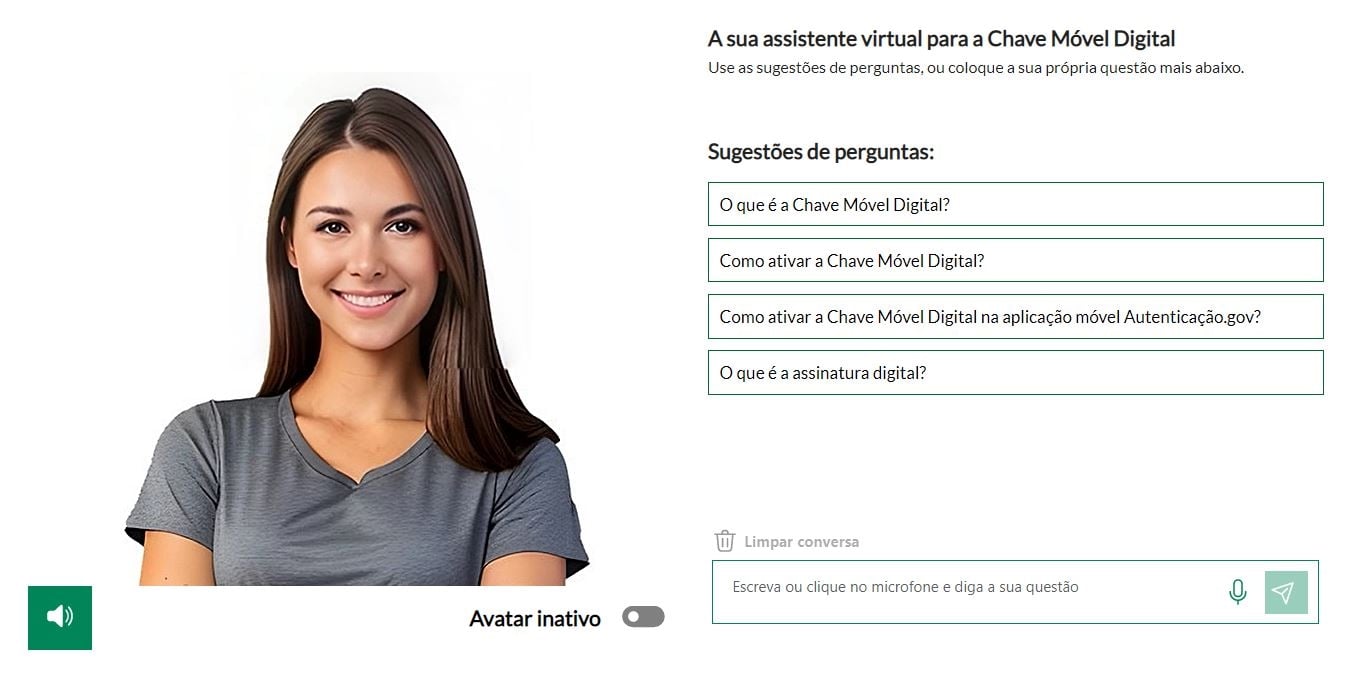 Assistente da AMA para a Chave móvel digital