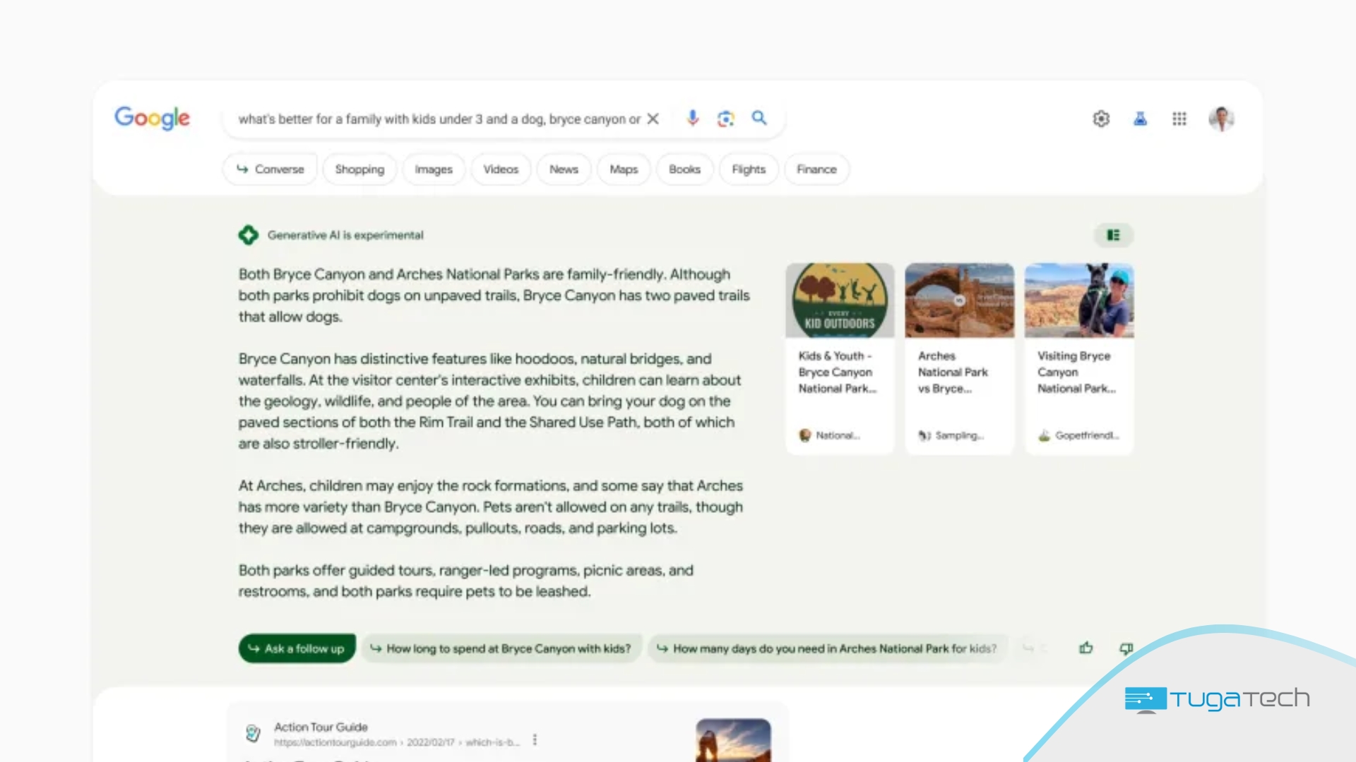 Google Bard com pesquisa da Google em testes