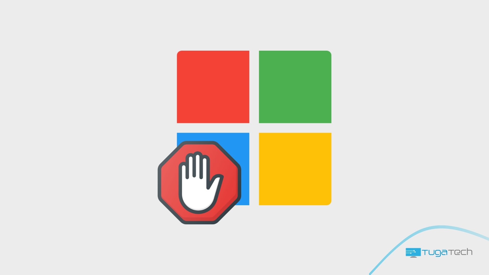 Microsoft com logo de paragem