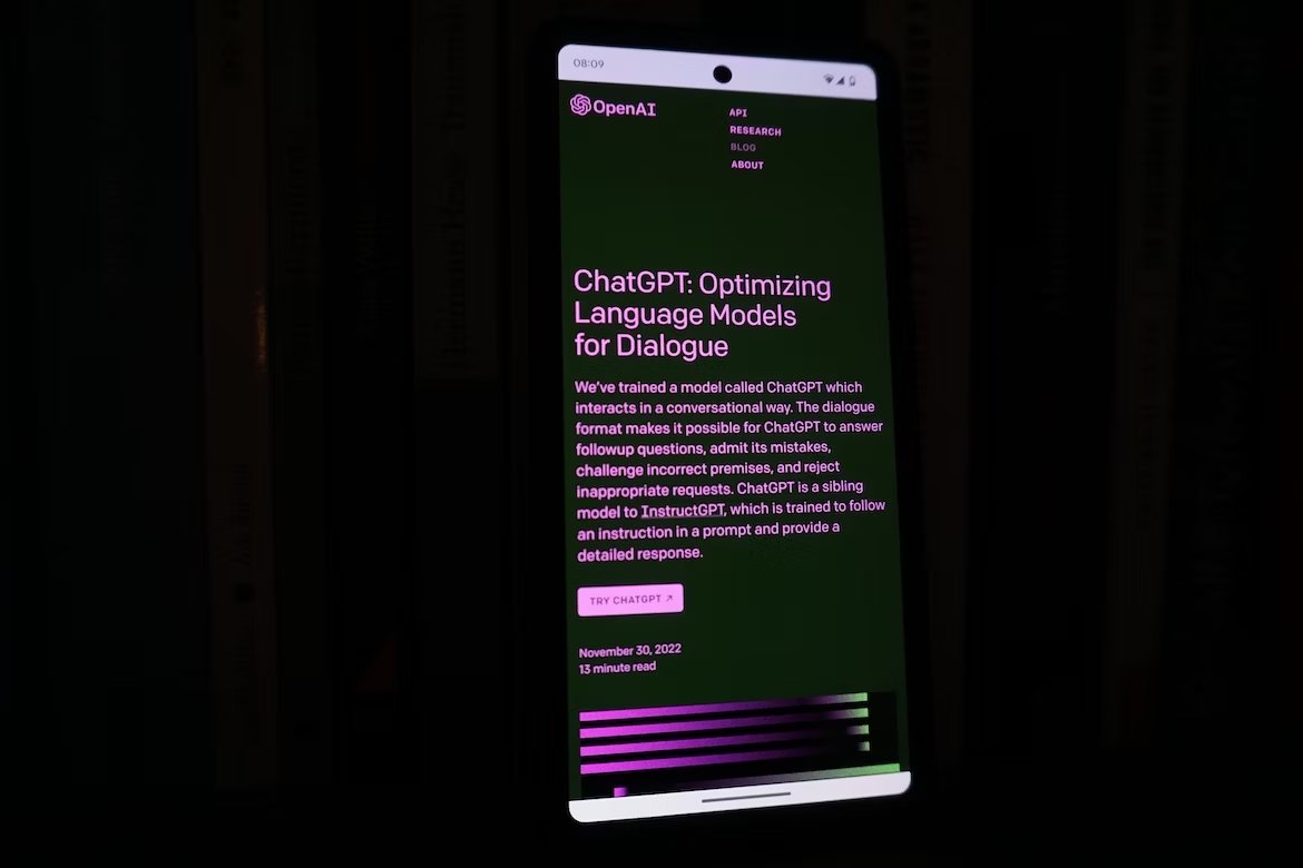 ChatGPT em smartphone