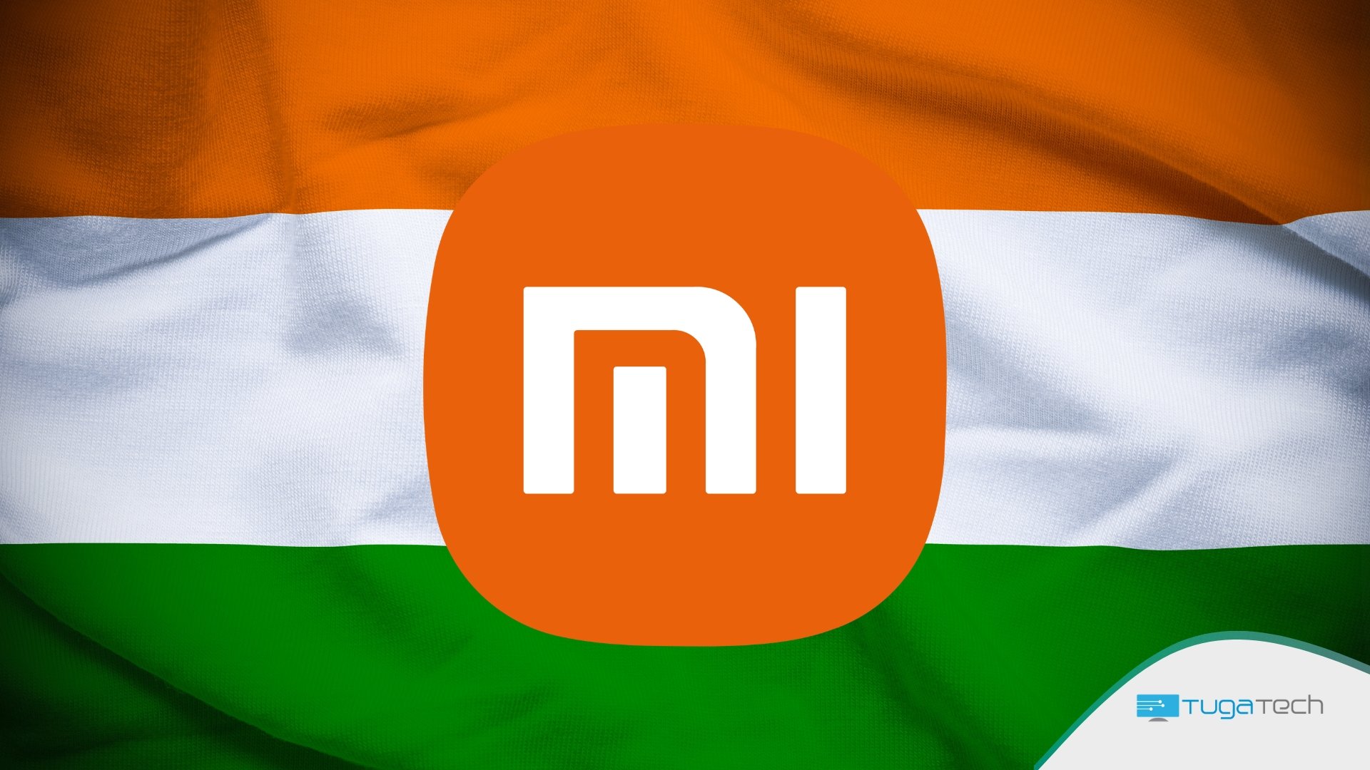 Logo da Xiaomi com bandeira da India