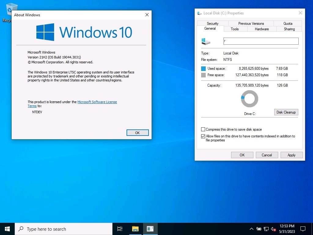Windows 10 tiny10