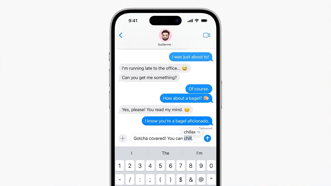 Teclado do iOS 17