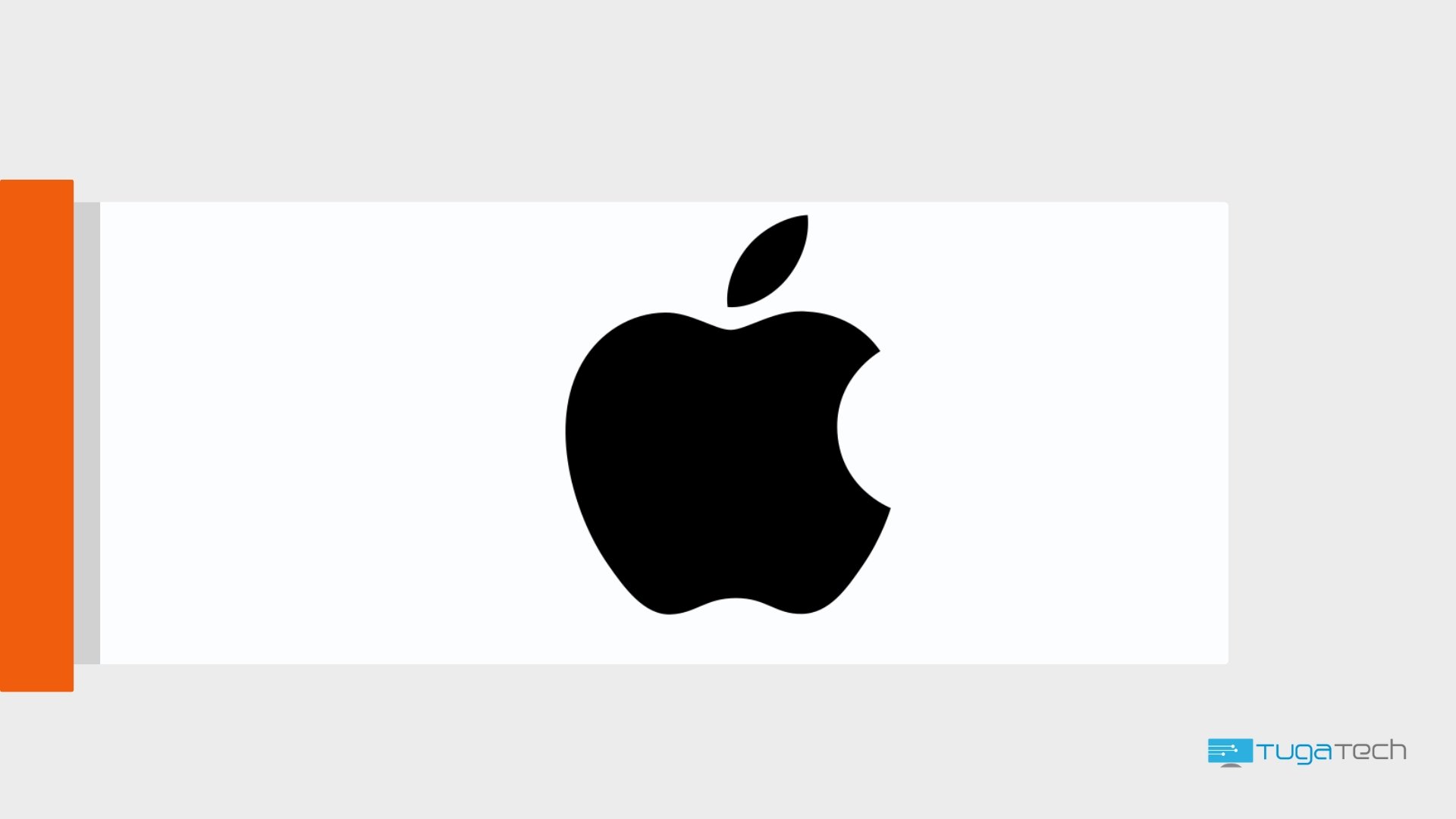 Logo da Apple em fundo colorido
