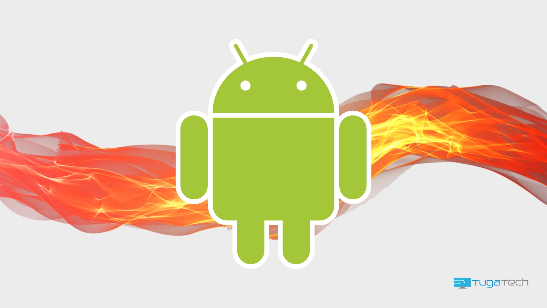 Android com fundo de linha de tempo