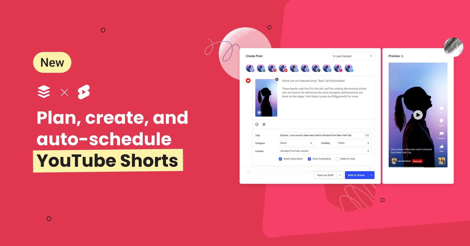 Buffer com integração ao YouTube Shorts