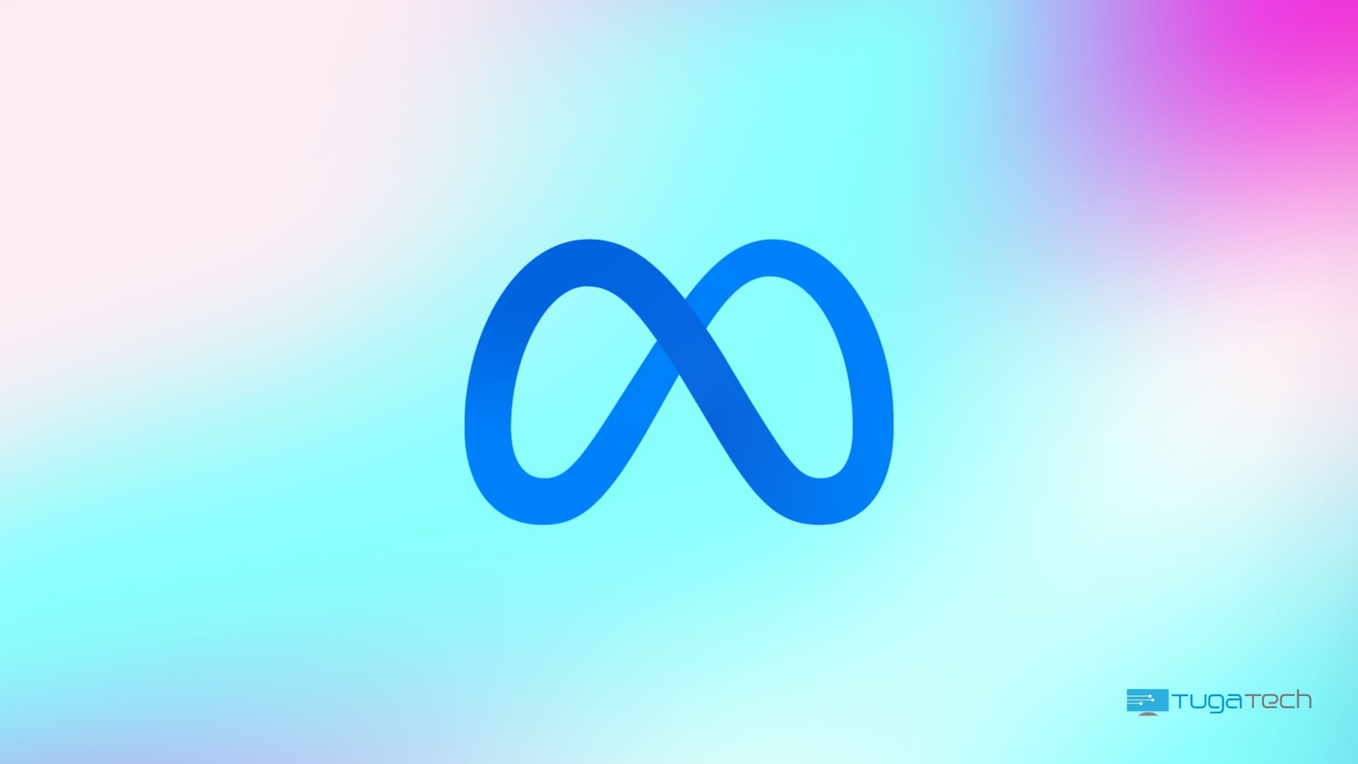 Logo da Meta em fundo colorido