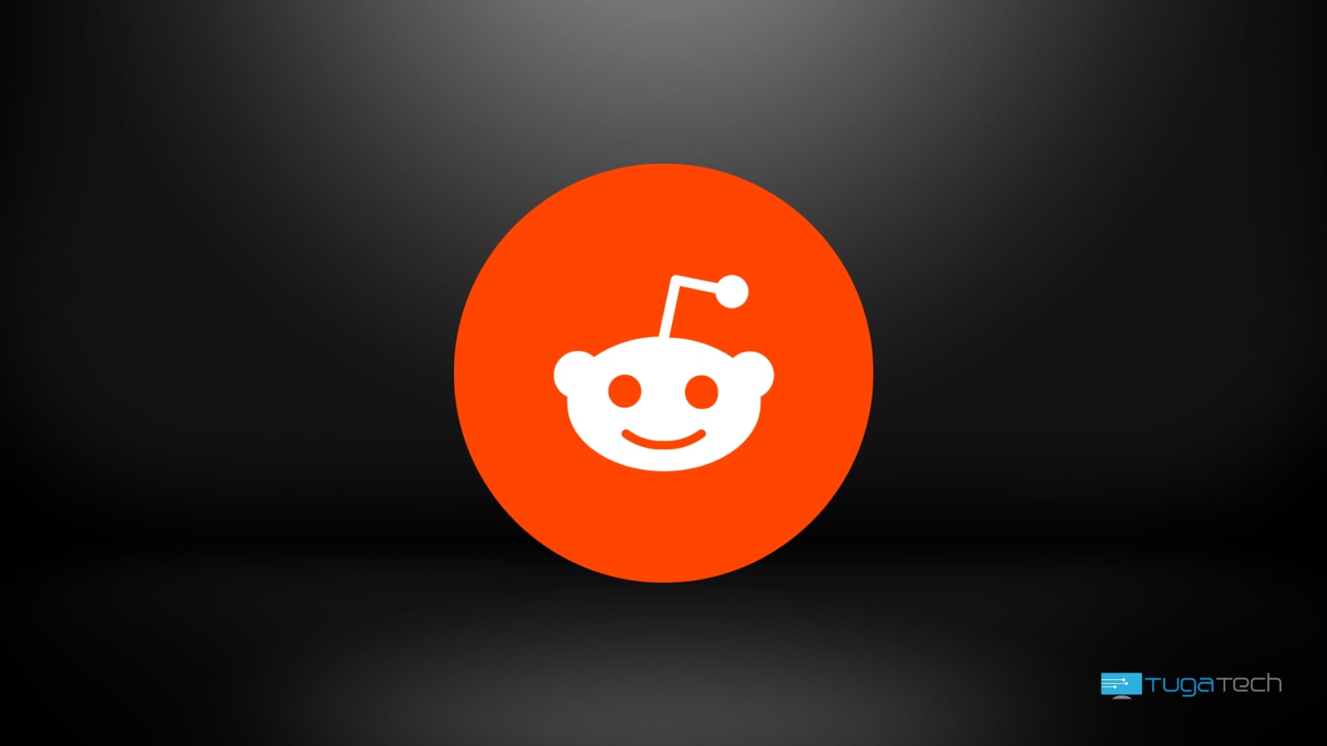 Reddit logo com fundo escuro