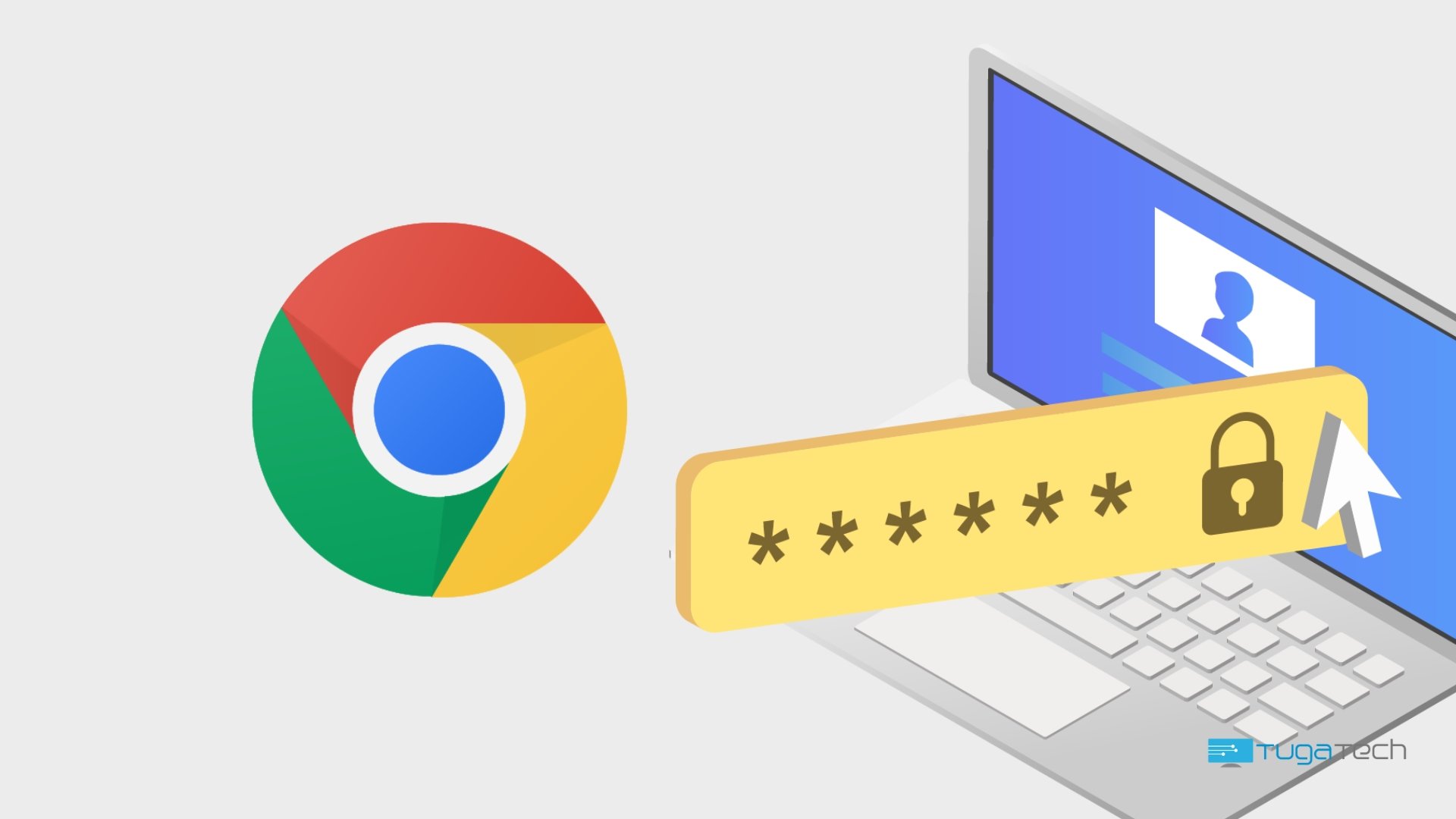 Google Chrome com computador e senhas de login