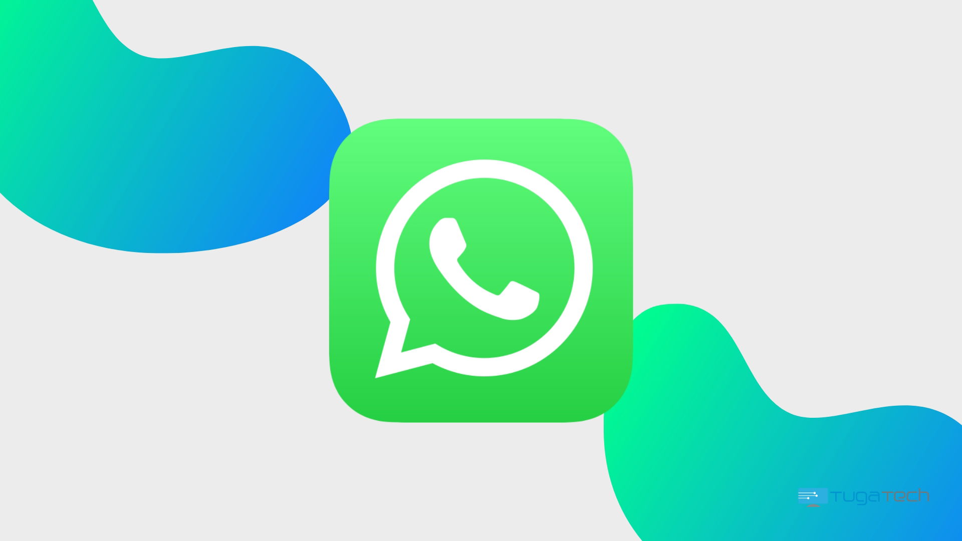 Logo do WhatsApp em fundo colorido