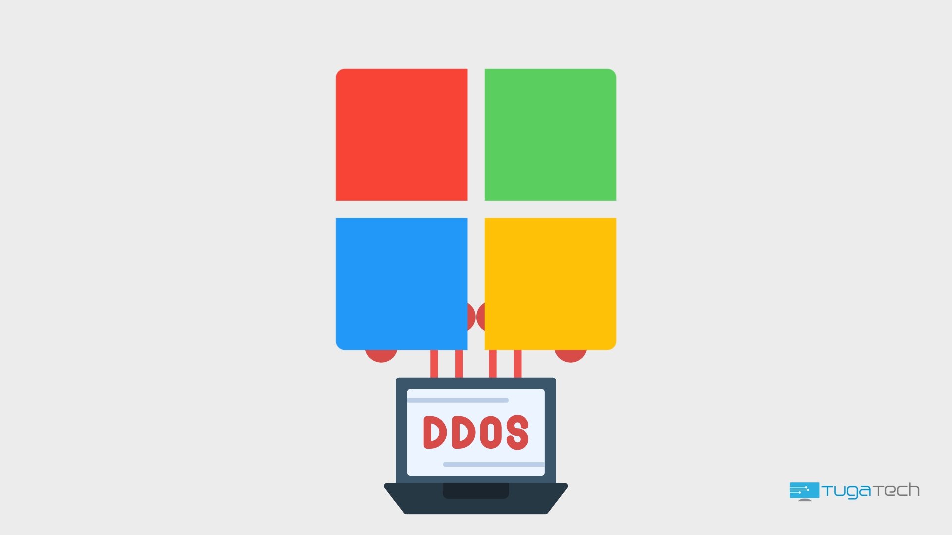 Microsoft com imagem de ataques DDoS