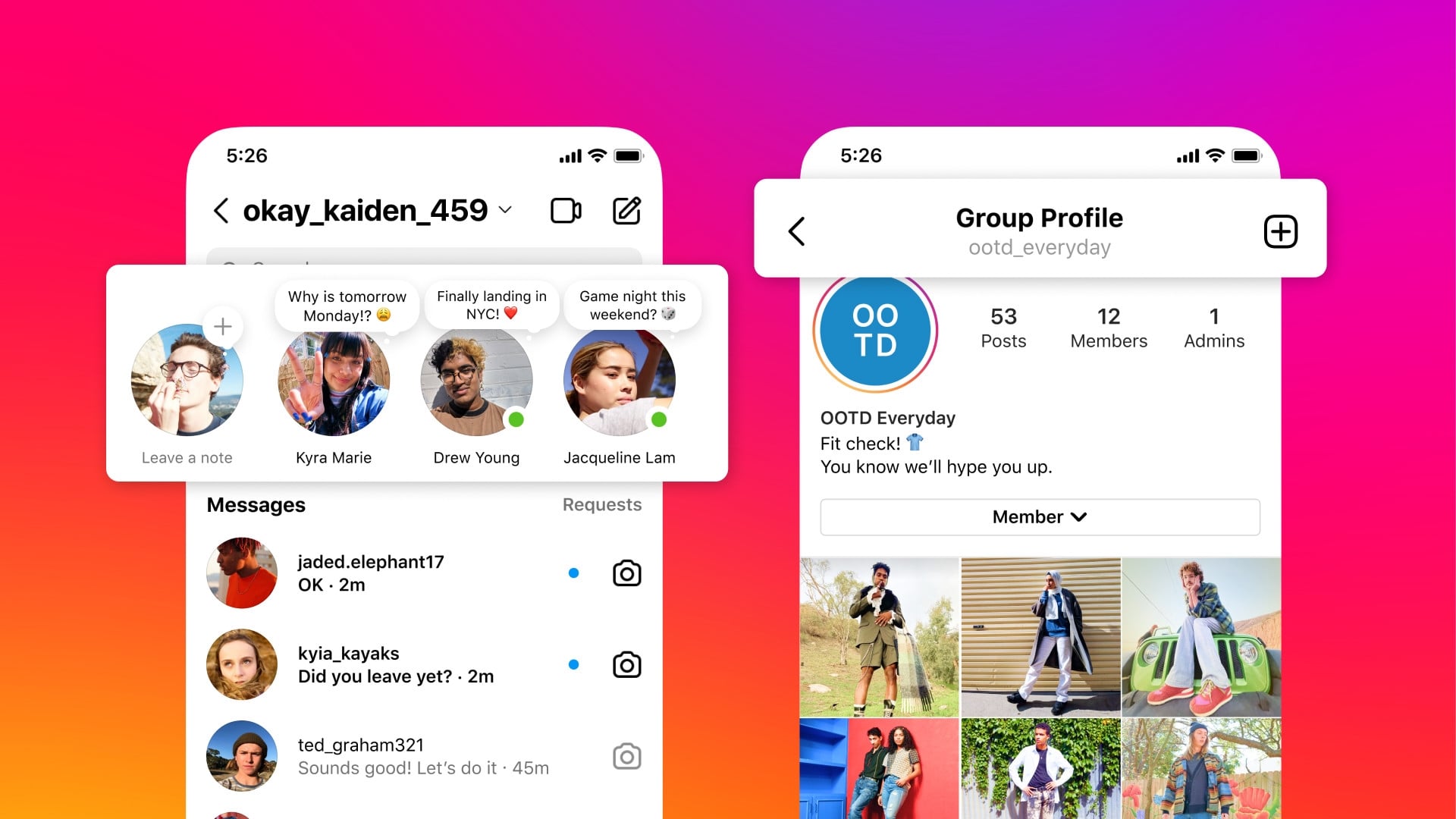 Notas no Instagram