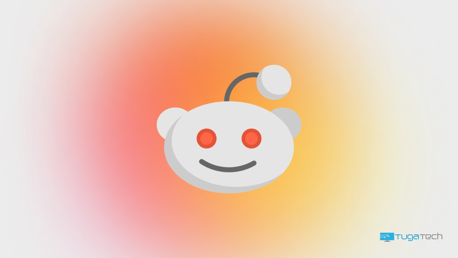 Logo do Reddit em fundo laranja