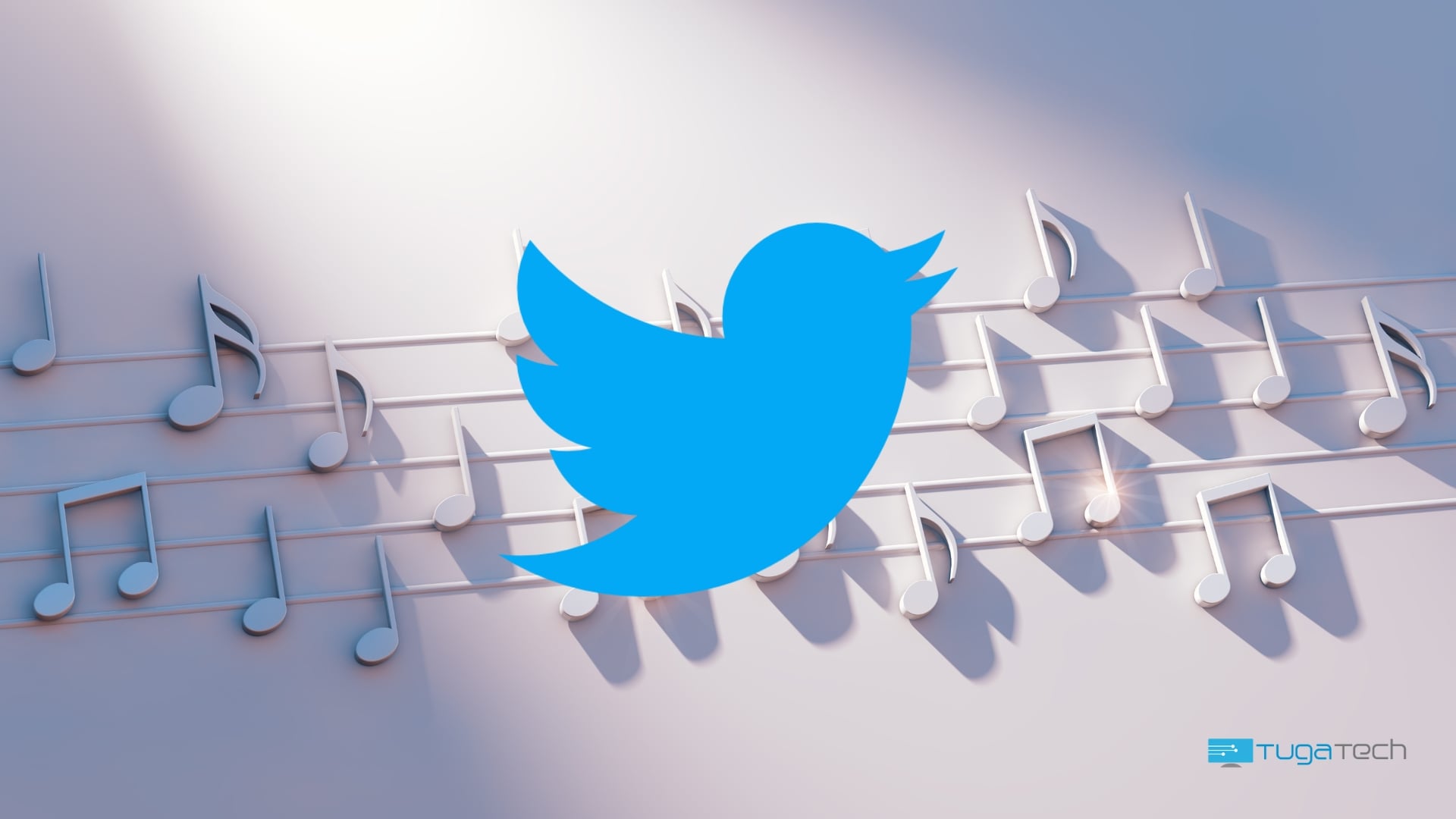 Twitter com fundo de letras de músicas